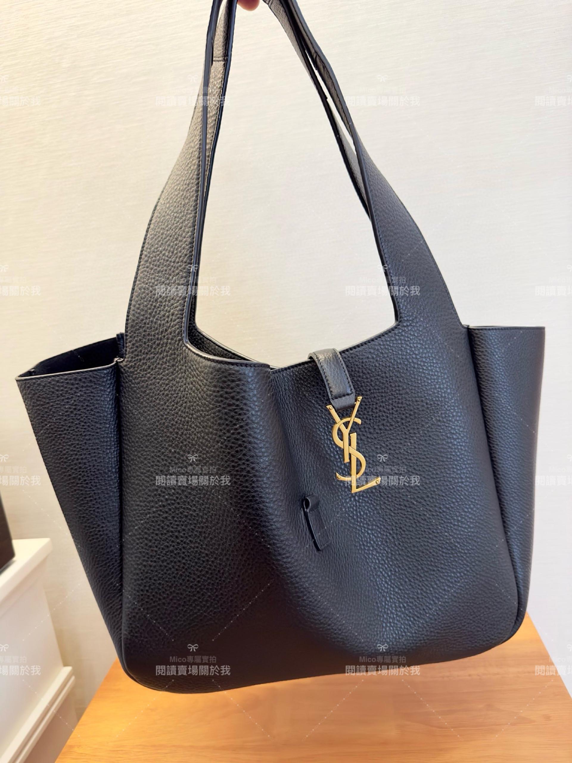 YSL 𝗦𝗮𝗶𝗻𝘁 𝗟𝗮𝘂𝗿𝗲𝗻𝘁 聖羅蘭 BEA Tote 柔軟鹿皮革托特包 尺寸：50*28*18cm