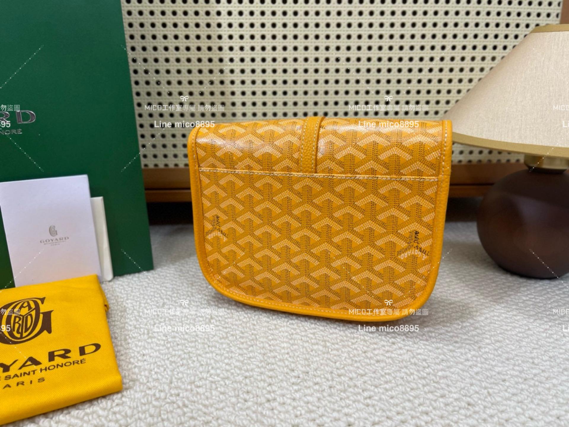 ｜Goyard（戈雅）新版本 荔枝皮革 Belvedere單釦郵差包 小號 22cm