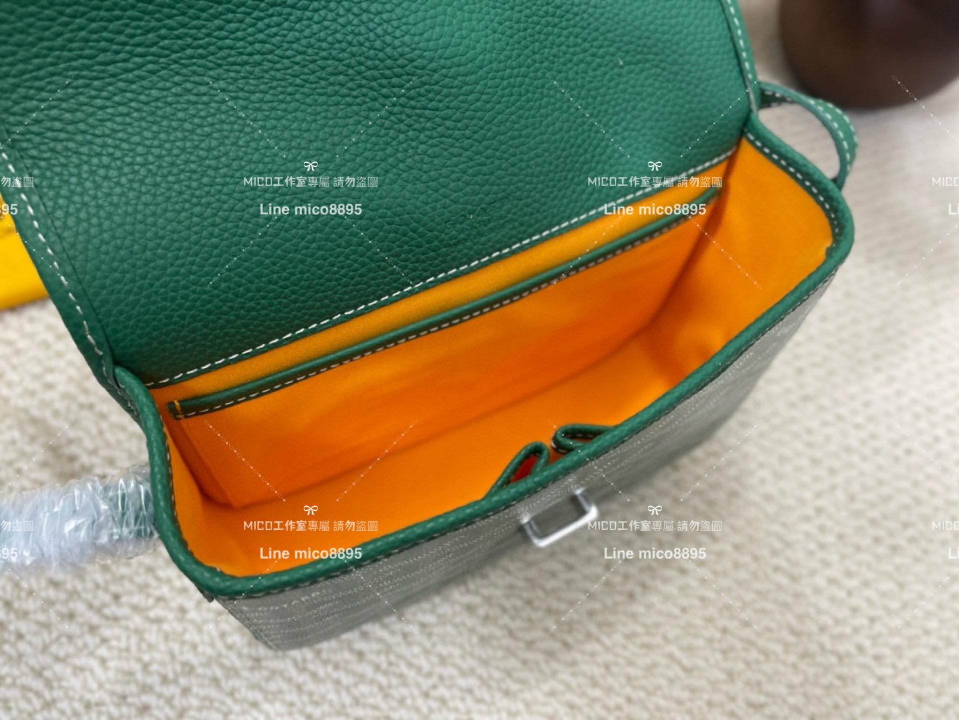 ｜Goyard（戈雅）新版本 荔枝皮革 Belvedere單釦郵差包 小號 22cm