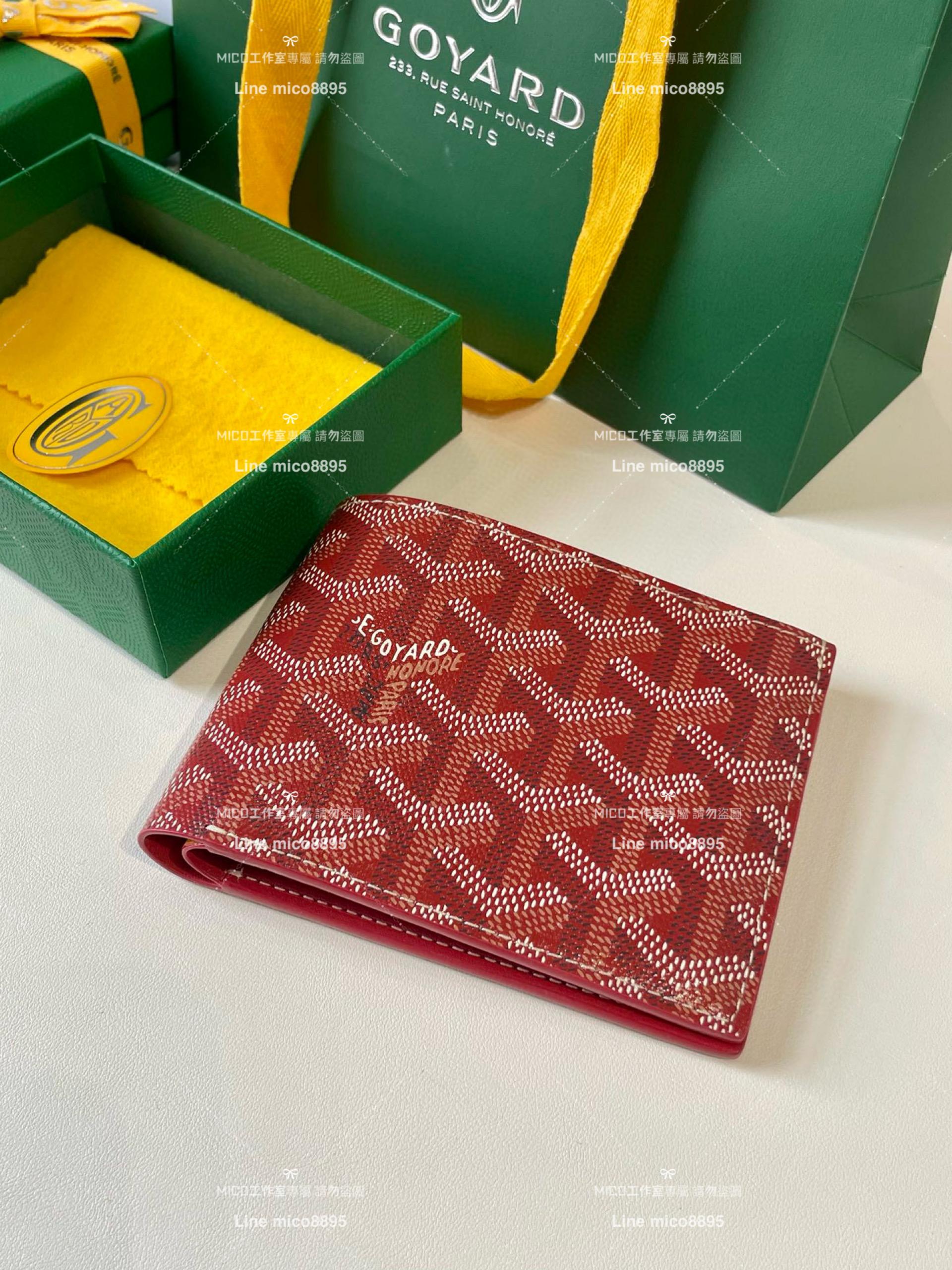 Goyard（戈雅）Goyard victoire 紅色 經典對折短夾 男士短夾