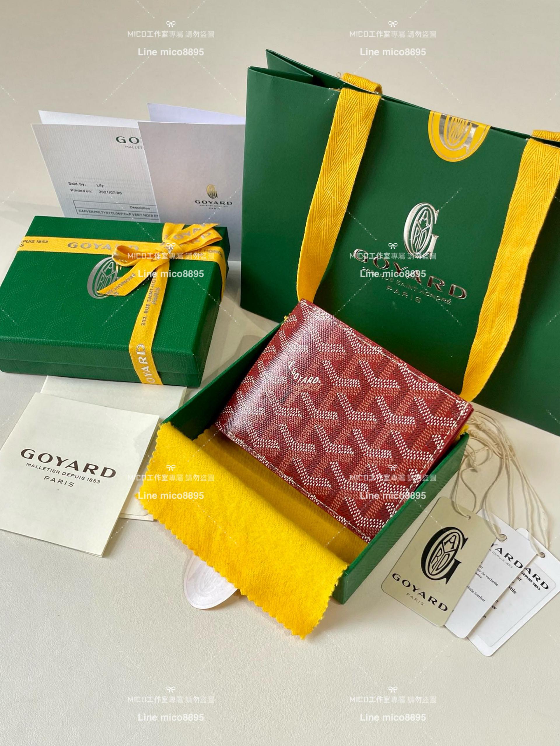 Goyard（戈雅）Goyard victoire 紅色 經典對折短夾 男士短夾