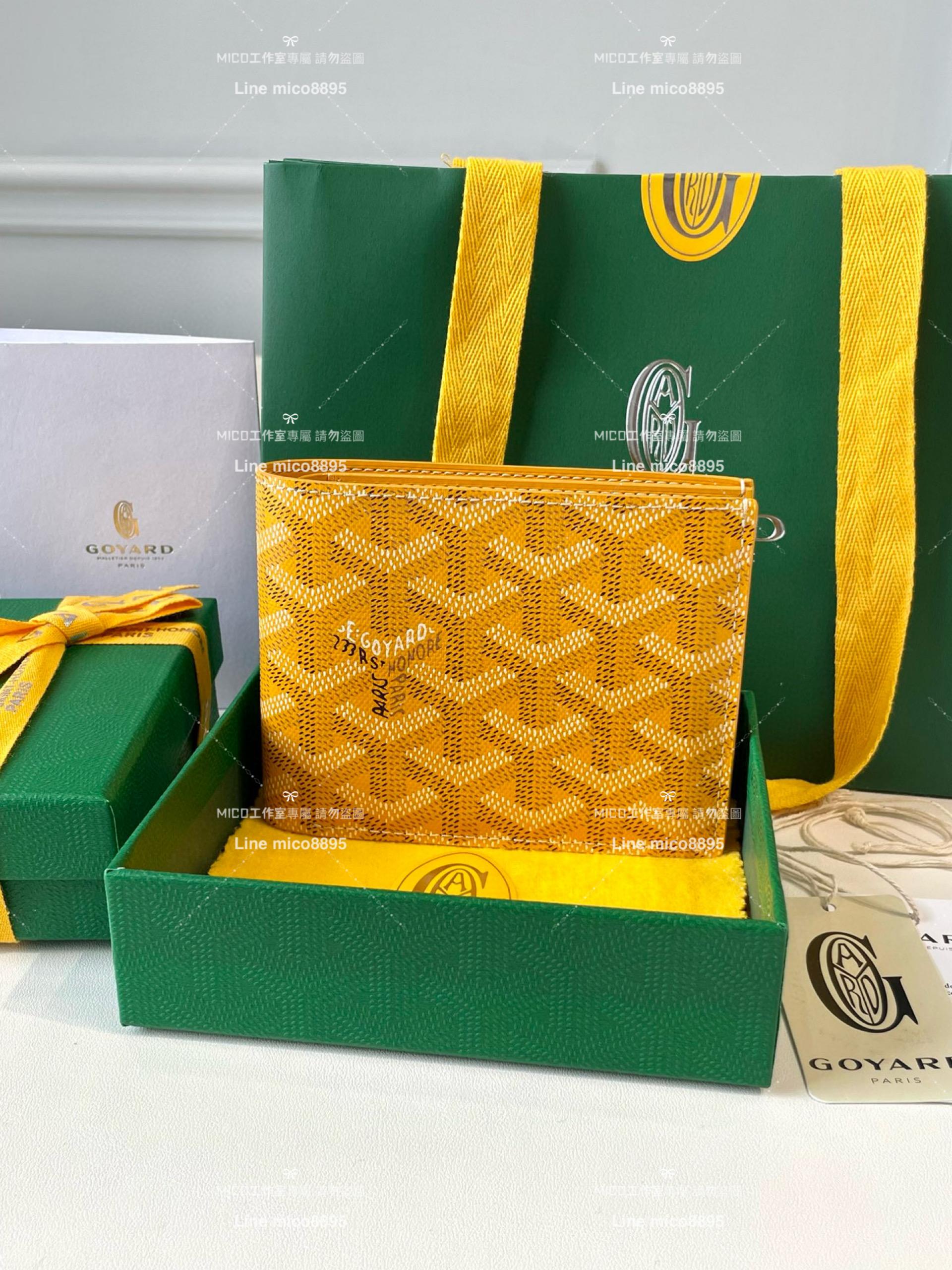 Goyard（戈雅）Goyard victoire 黃色 經典對折短夾 男士短夾