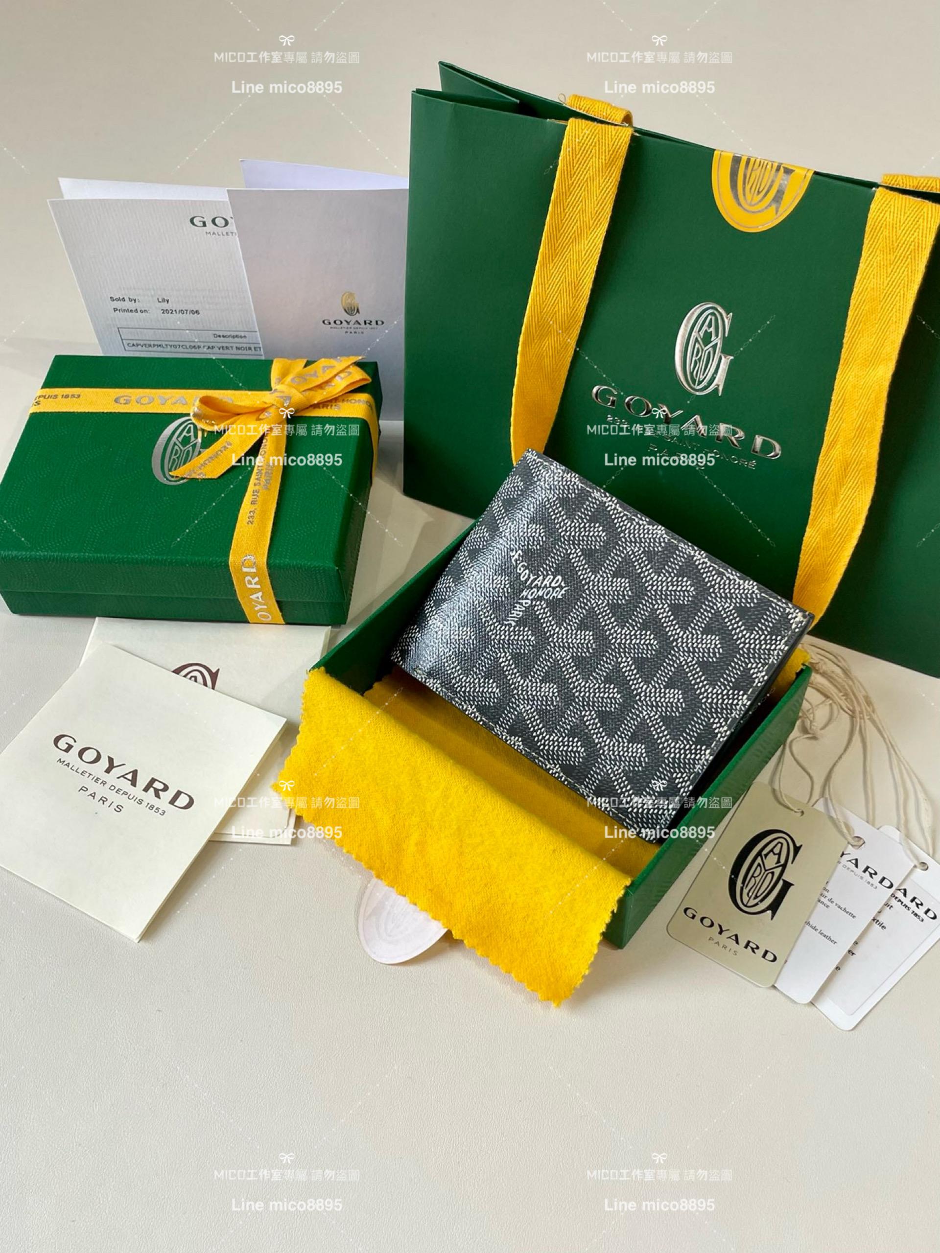 Goyard（戈雅）Goyard victoire 灰色 經典對折短夾 男士短夾