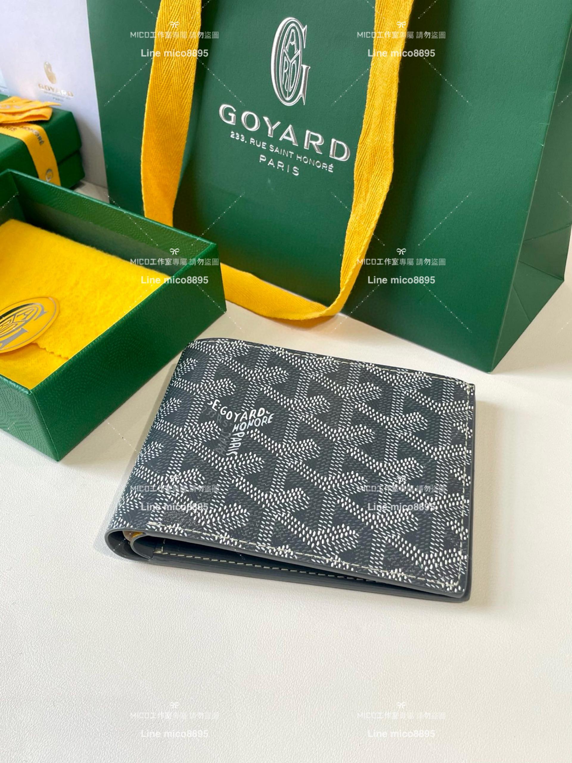 Goyard（戈雅）Goyard victoire 灰色 經典對折短夾 男士短夾