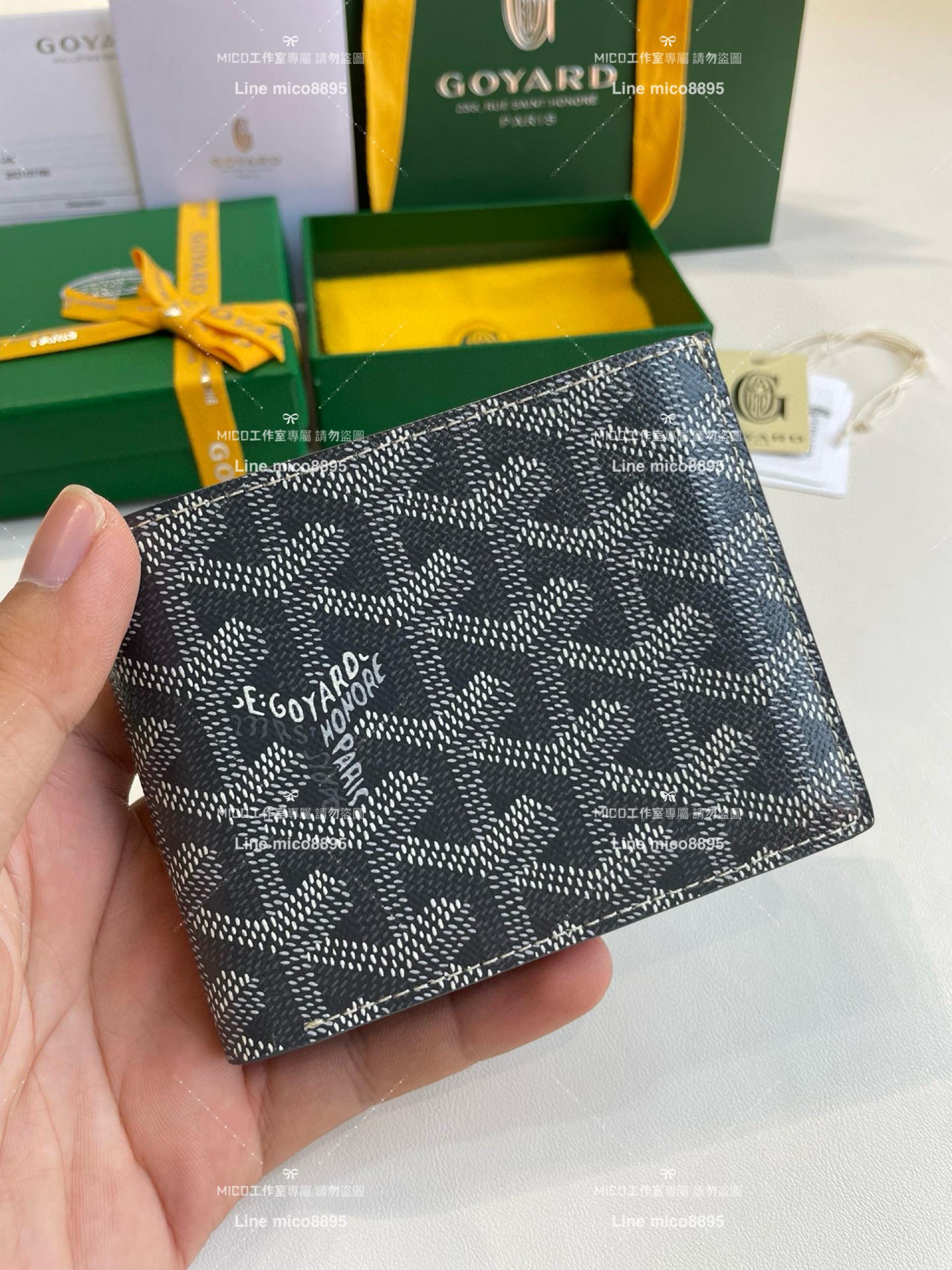 Goyard（戈雅）Goyard victoire 灰色 經典對折短夾 男士短夾