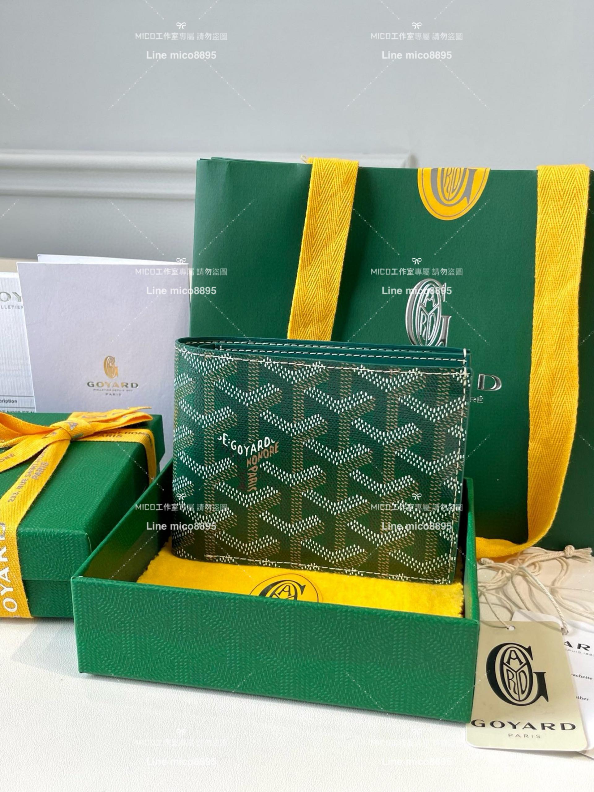 Goyard（戈雅）Goyard victoire 綠色 經典對折短夾 男士短夾