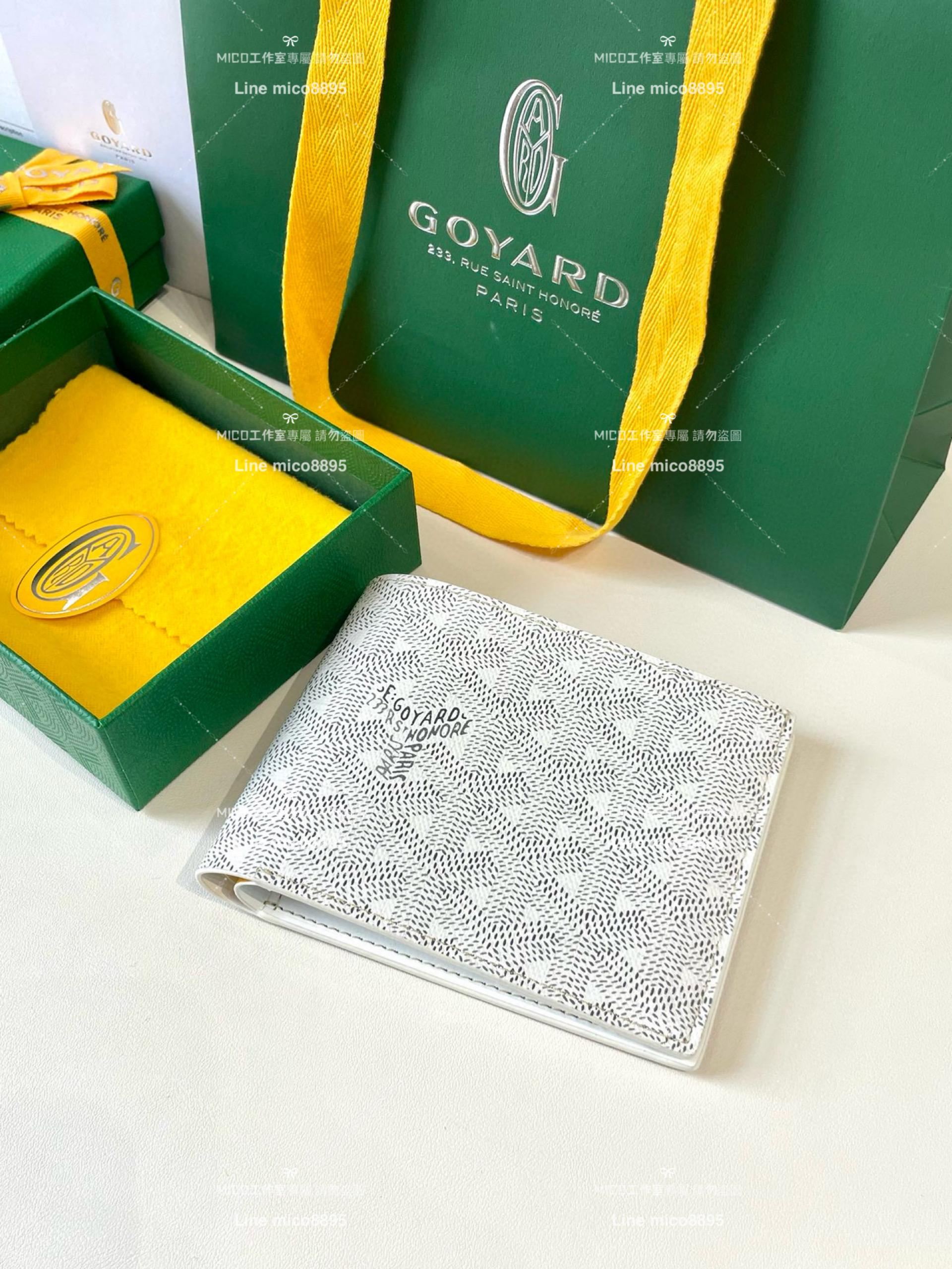 Goyard（戈雅）Goyard victoire 白色 經典對折短夾 男士短夾