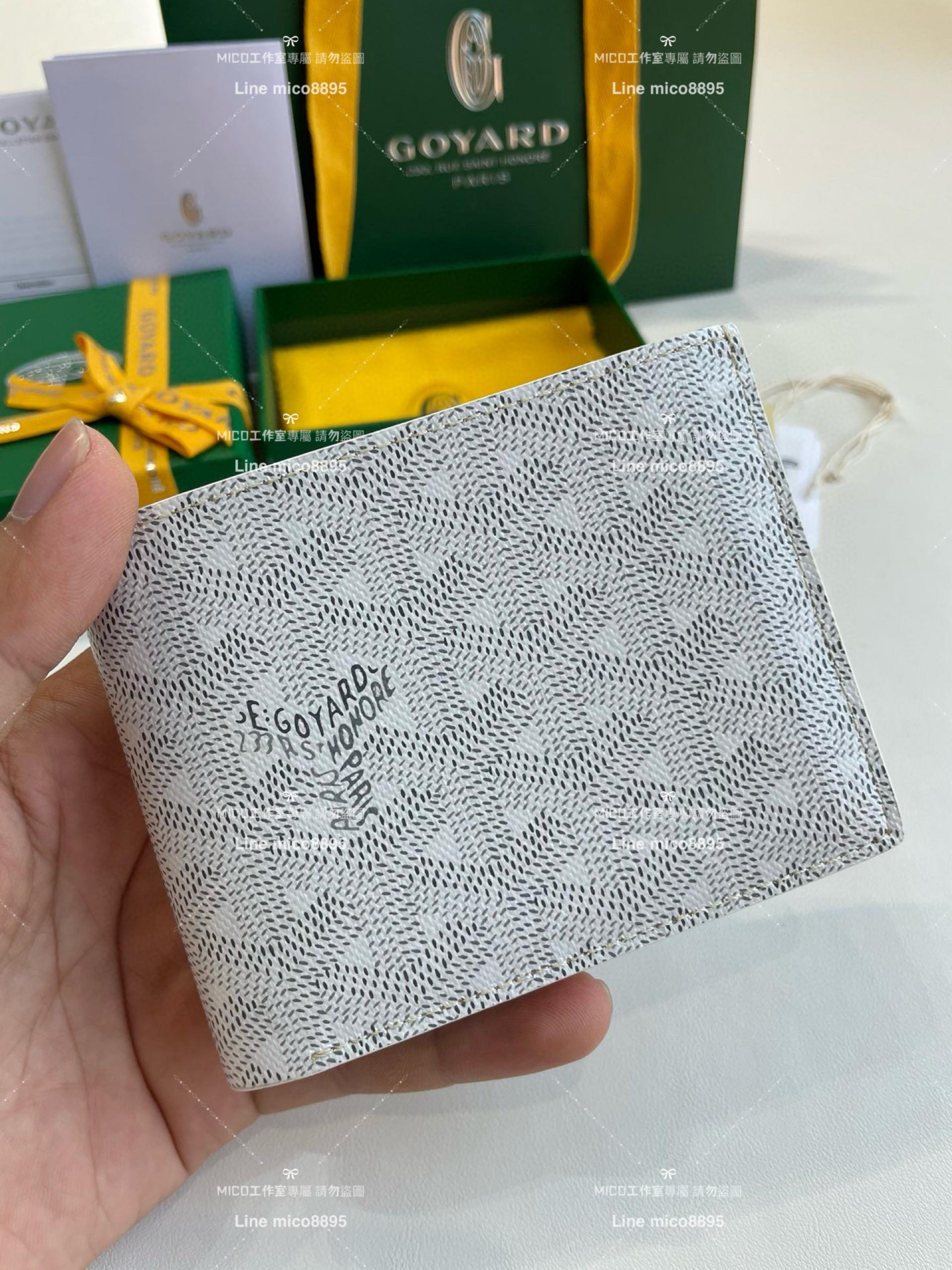 Goyard（戈雅）Goyard victoire 白色 經典對折短夾 男士短夾