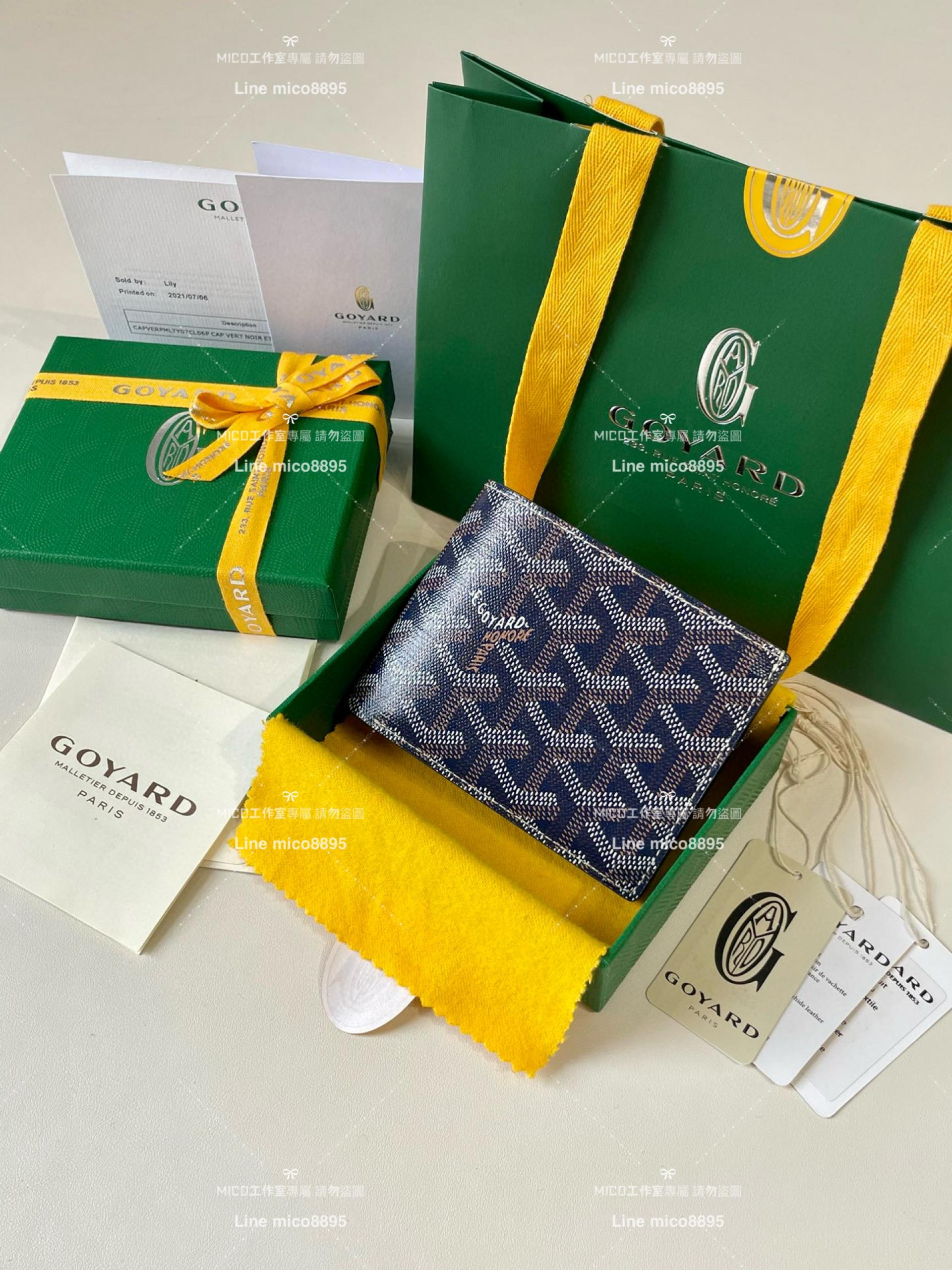 Goyard（戈雅）Goyard victoire 深藍 經典對折短夾 男士短夾