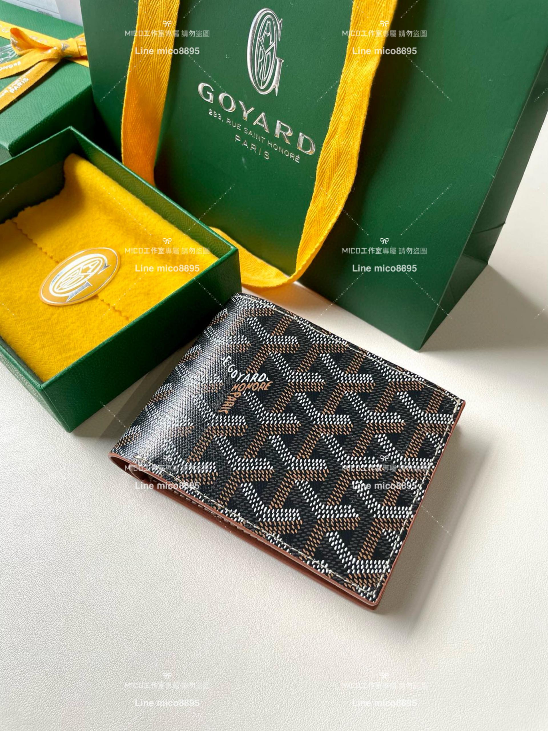 Goyard（戈雅）Goyard victoire 焦糖色 經典對折短夾 男士短夾