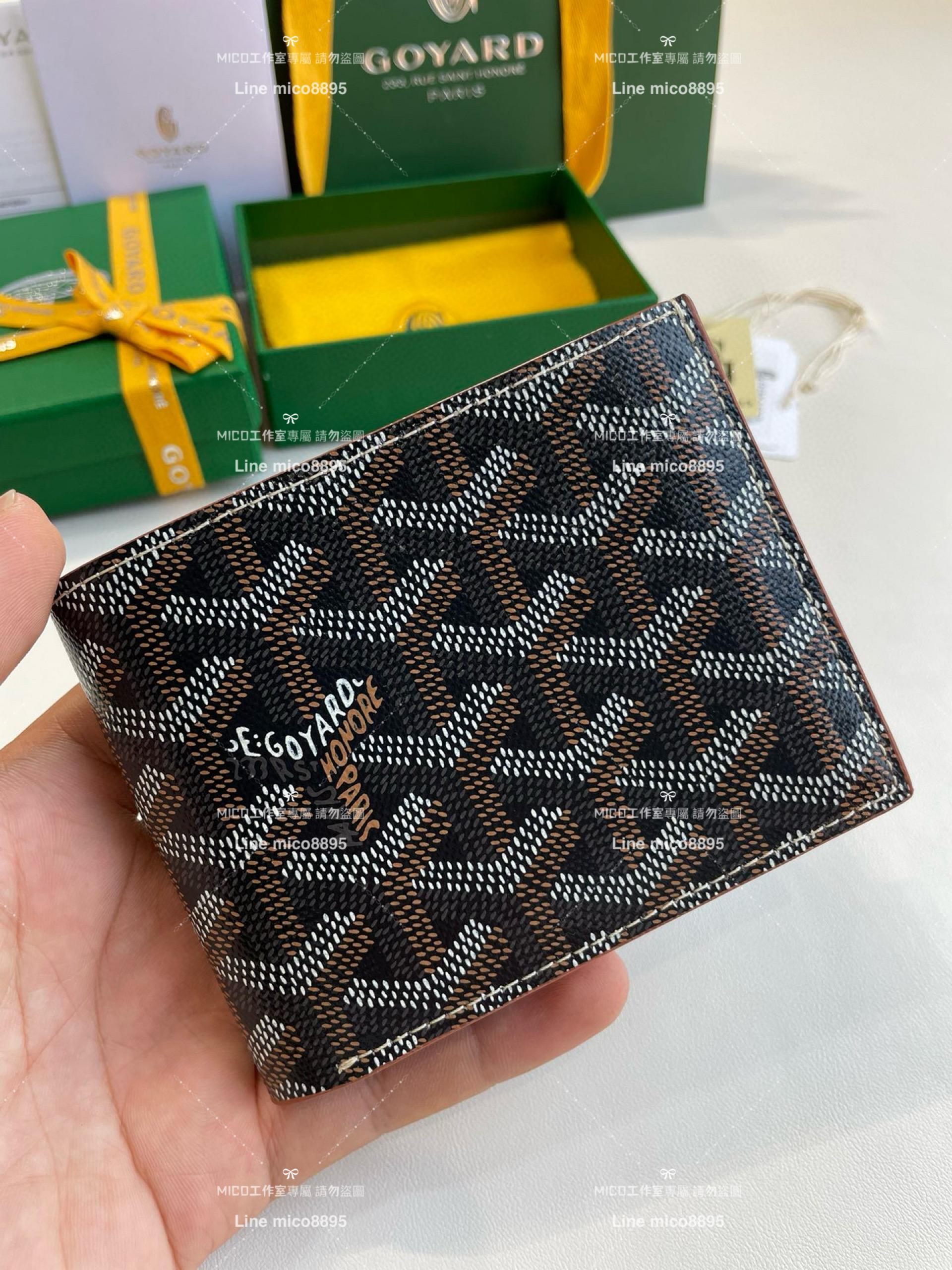 Goyard（戈雅）Goyard victoire 焦糖色 經典對折短夾 男士短夾