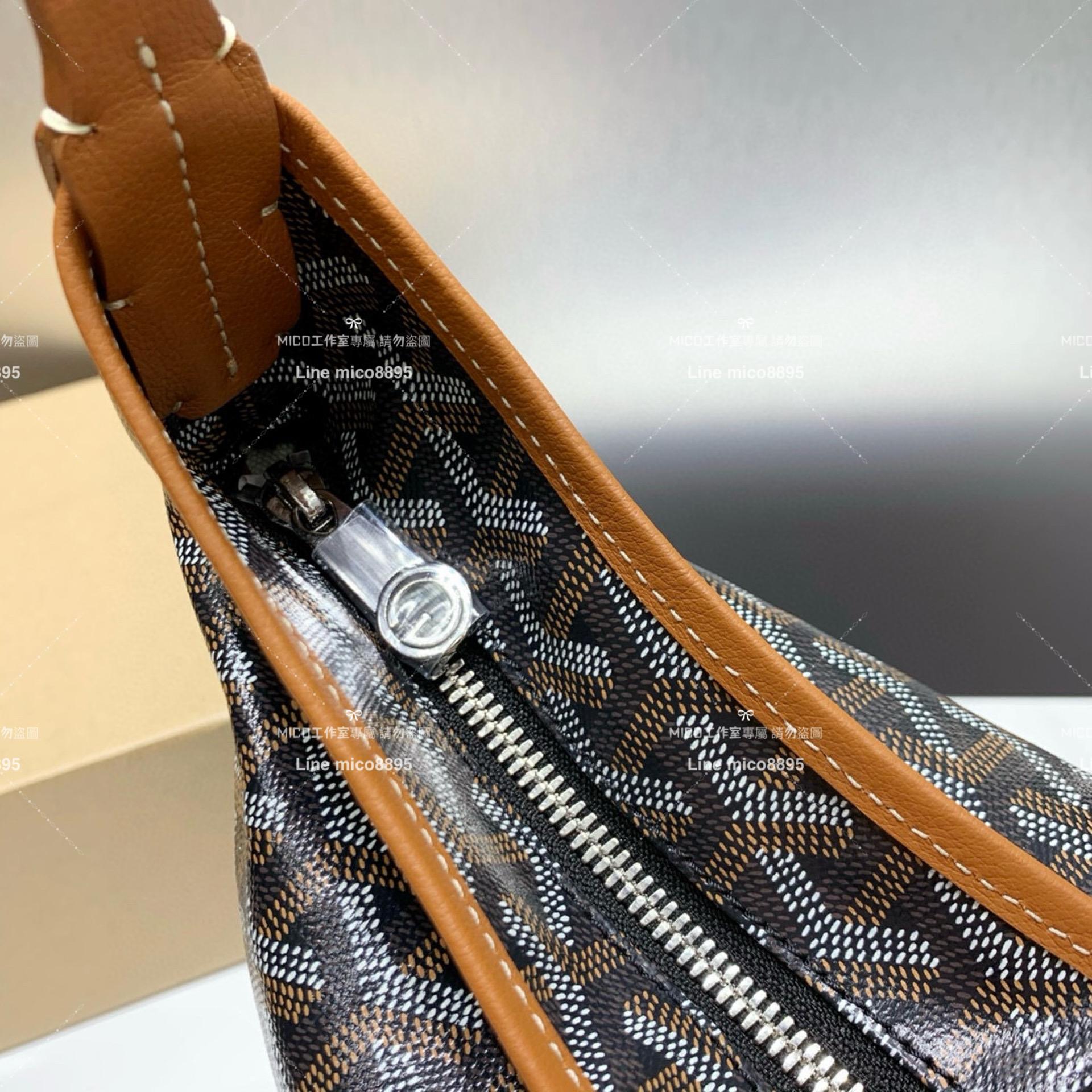 Goyard（戈雅）黑棕色 BOHEME HOBO 爆款腋下包 媽媽包/通勤包首選 42×27×15cm