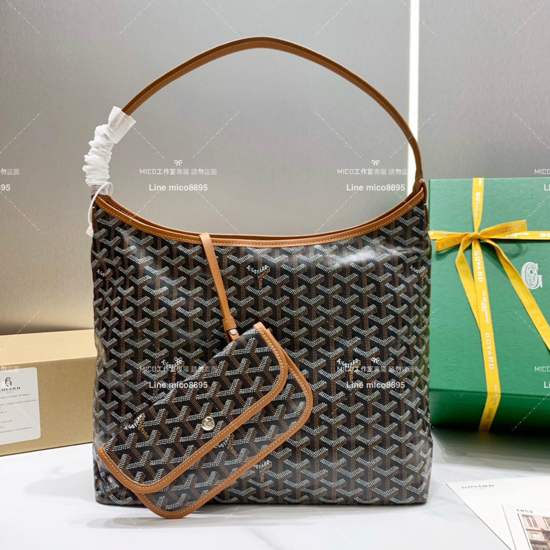 Goyard（戈雅）黑棕色 BOHEME HOBO 爆款腋下包 媽媽包/通勤包首選 42×27×15cm