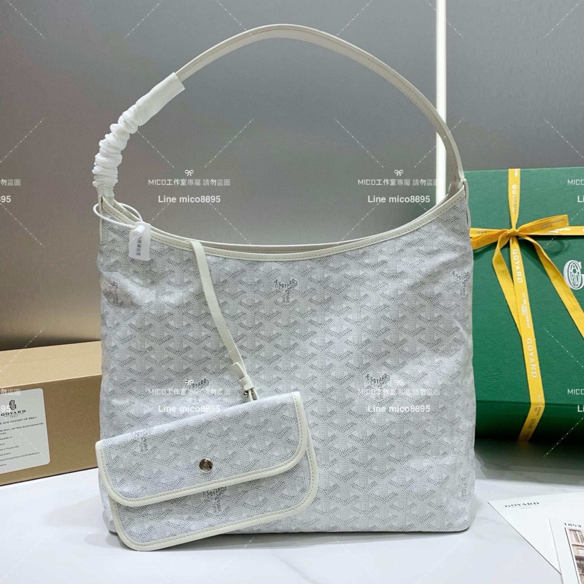 Goyard（戈雅）白色 BOHEME HOBO 爆款腋下包 媽媽包/通勤包首選 42×27×15cm