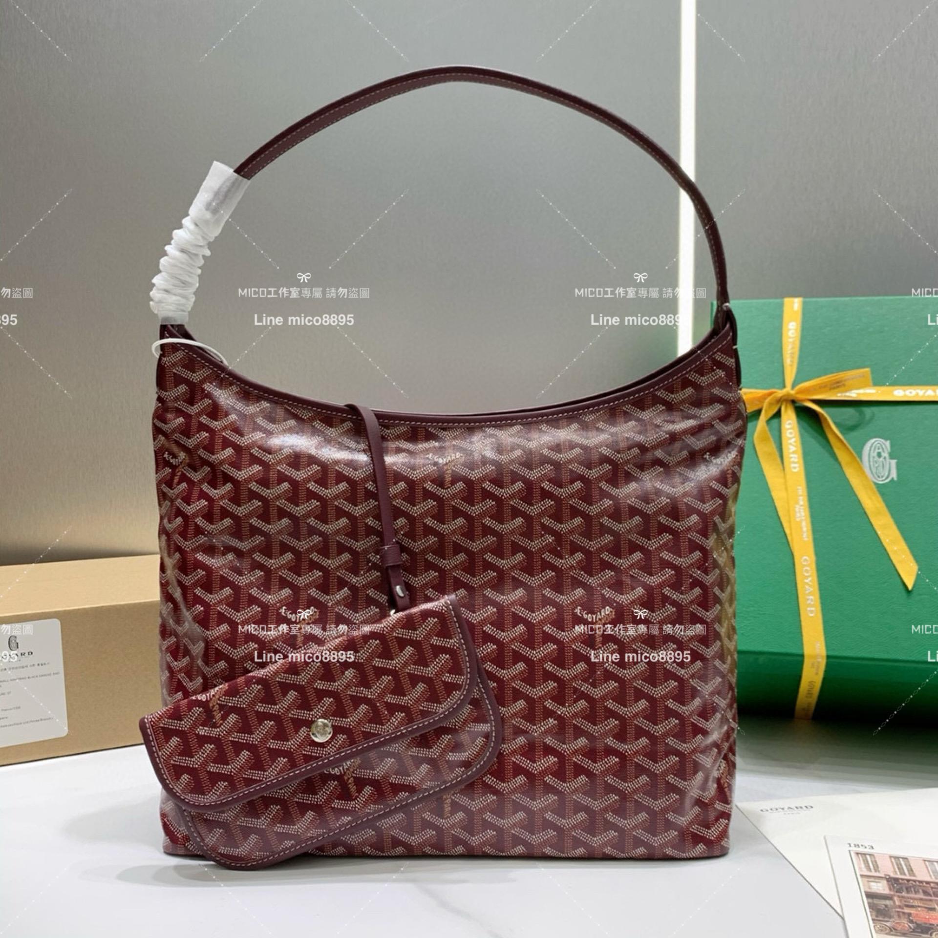 Goyard（戈雅）棗紅色 BOHEME HOBO 爆款腋下包 媽媽包/通勤包首選 42×27×15cm