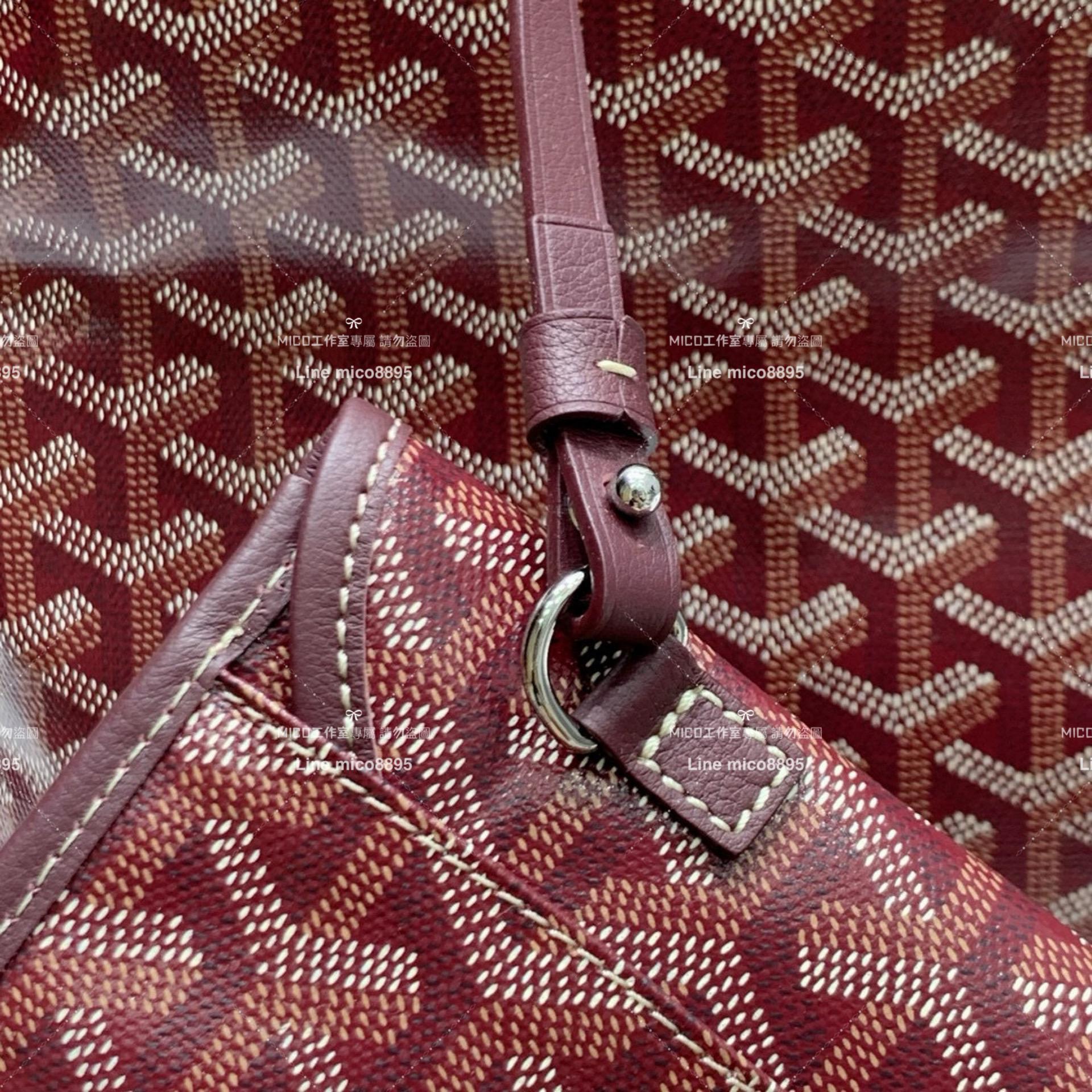 Goyard（戈雅）棗紅色 BOHEME HOBO 爆款腋下包 媽媽包/通勤包首選 42×27×15cm