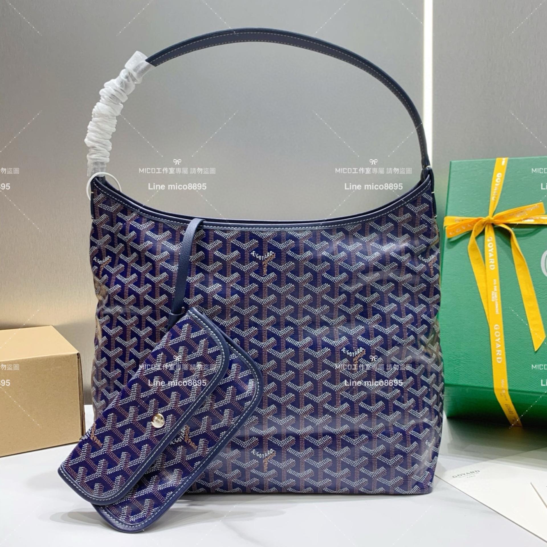 Goyard（戈雅）深藍 BOHEME HOBO 爆款腋下包 媽媽包/通勤包首選 42×27×15cm