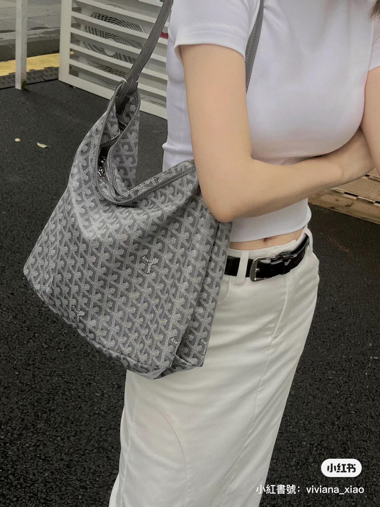 Goyard（戈雅）灰色 BOHEME HOBO 爆款腋下包 媽媽包/通勤包首選 42×27×15cm