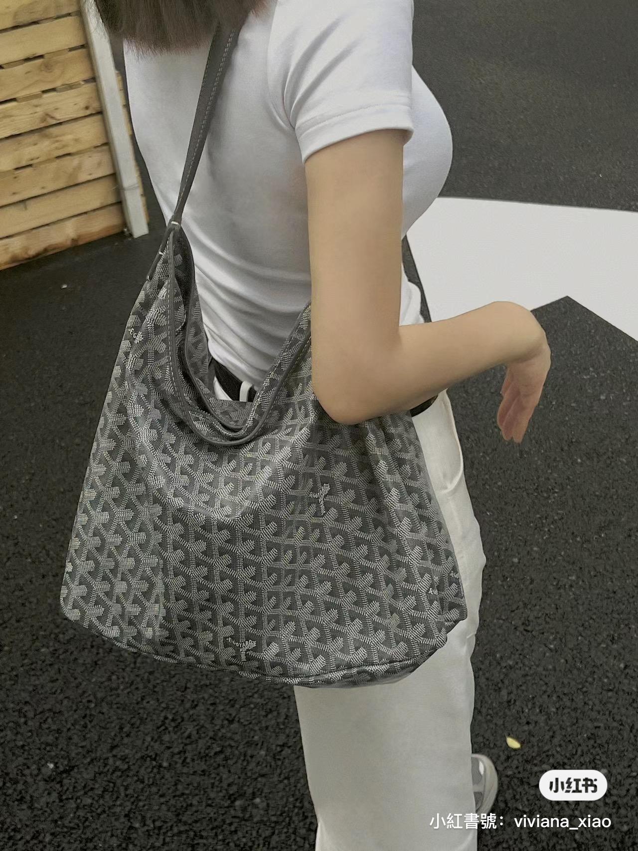 Goyard（戈雅）灰色 BOHEME HOBO 爆款腋下包 媽媽包/通勤包首選 42×27×15cm