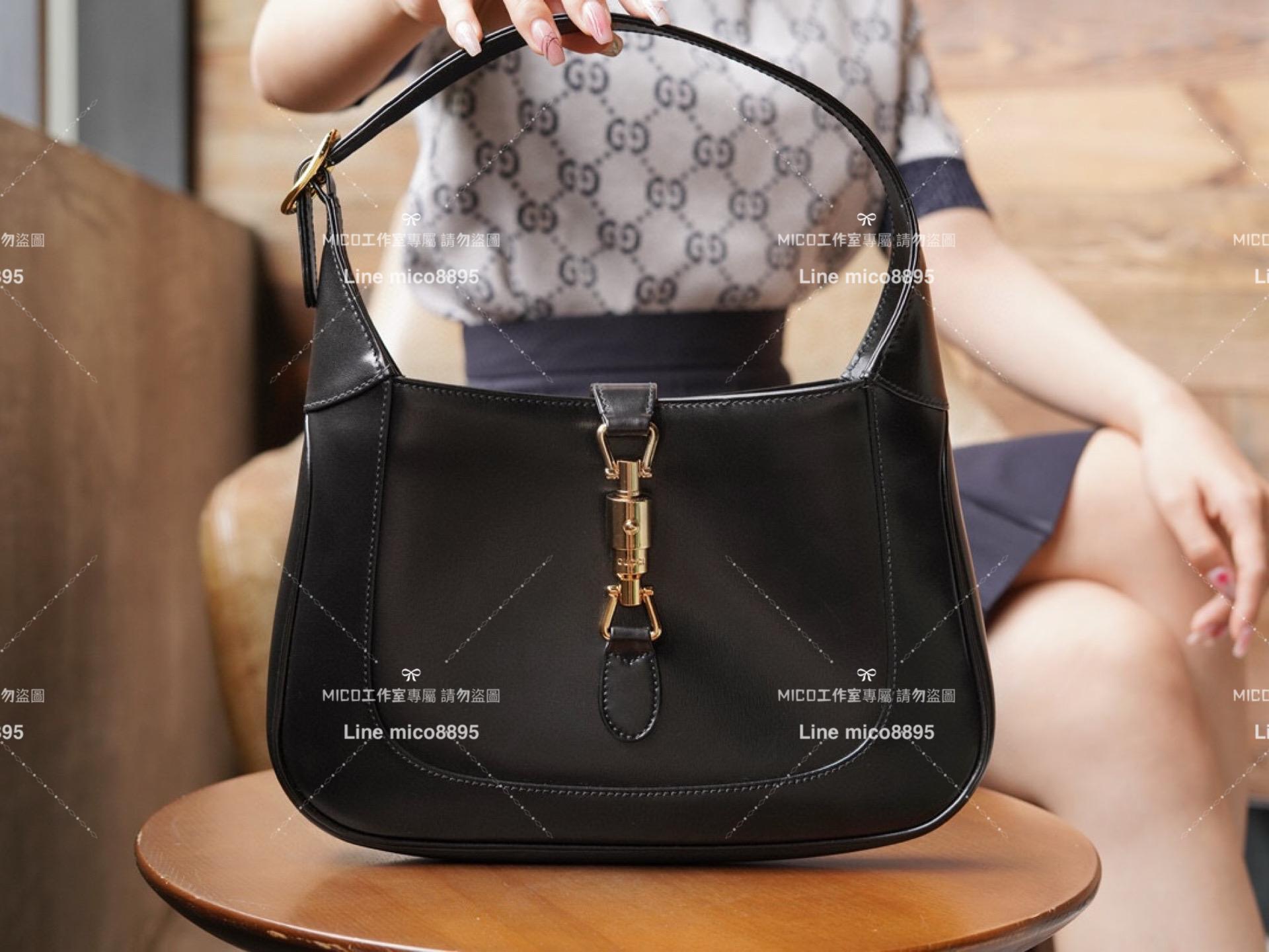 GUCCI 1961系列手袋 黑色 Jackie小號 可肩背/斜跨/手提 尺寸：27.5*19*4cm