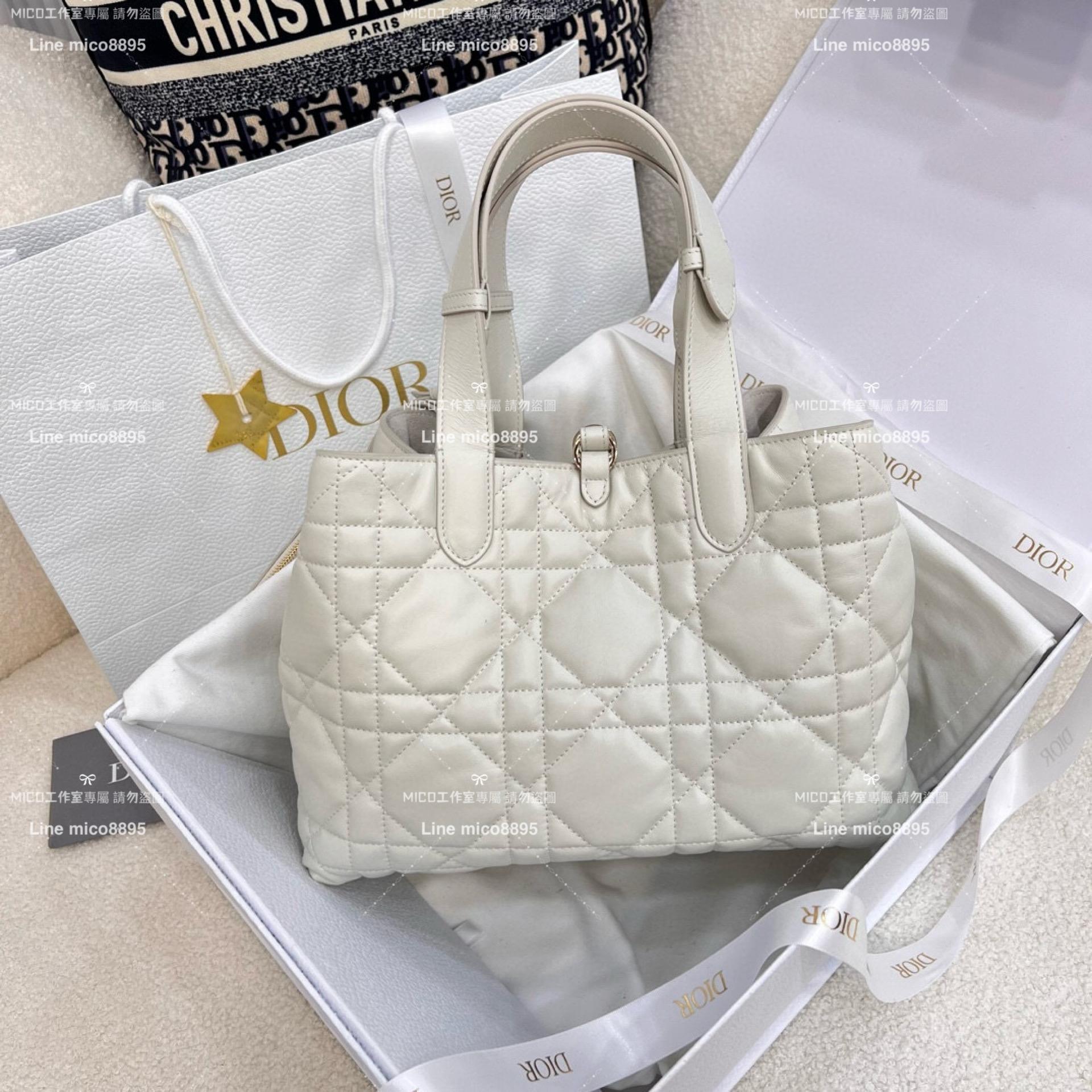 Dior｜迪奧 新款 Toujour購物袋 奶白色 中號/托特包 可手提肩背 28.5cm