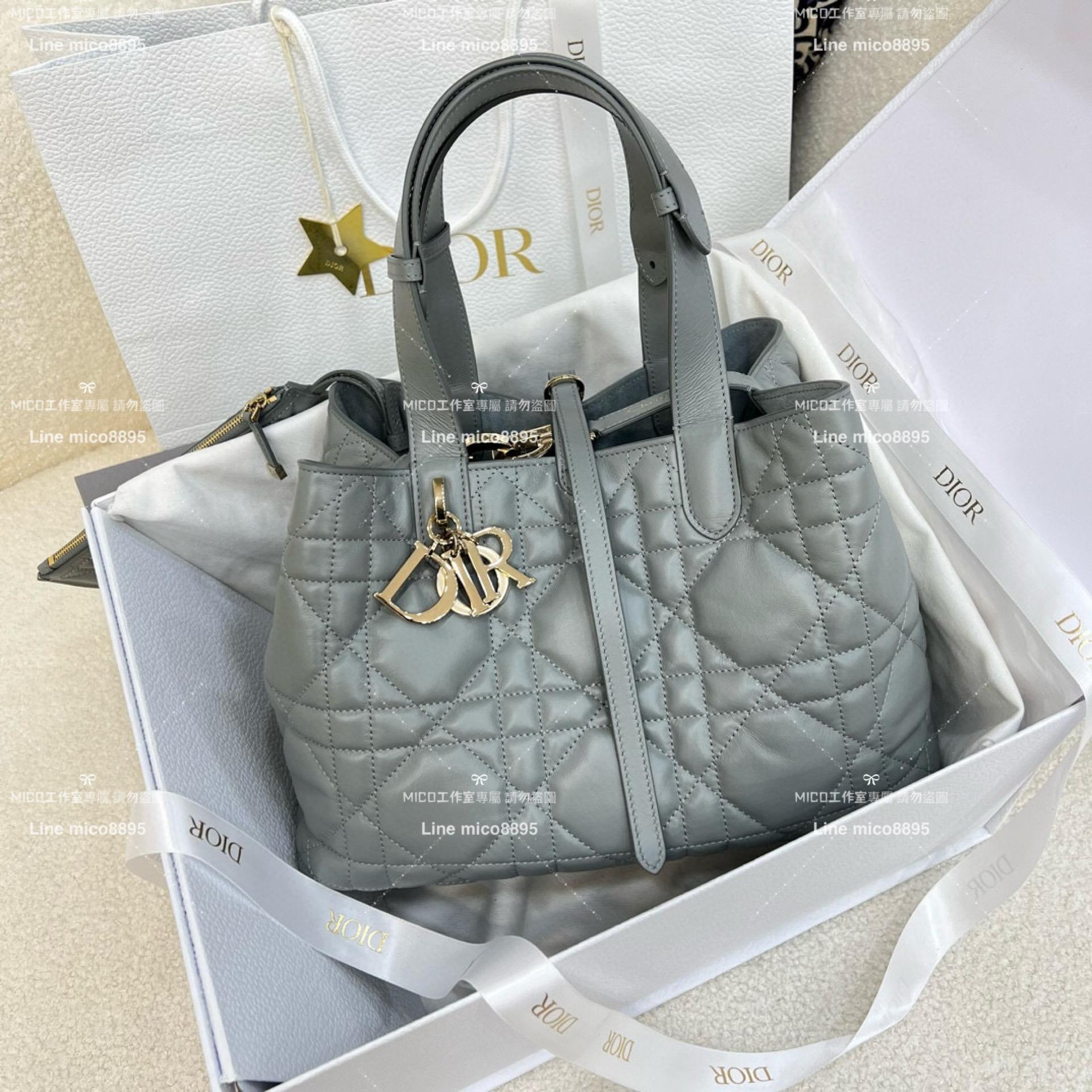 Dior 高訂版｜迪奧 Toujour購物袋 岩石灰 中號/托特包 可手提肩背 28.5cm