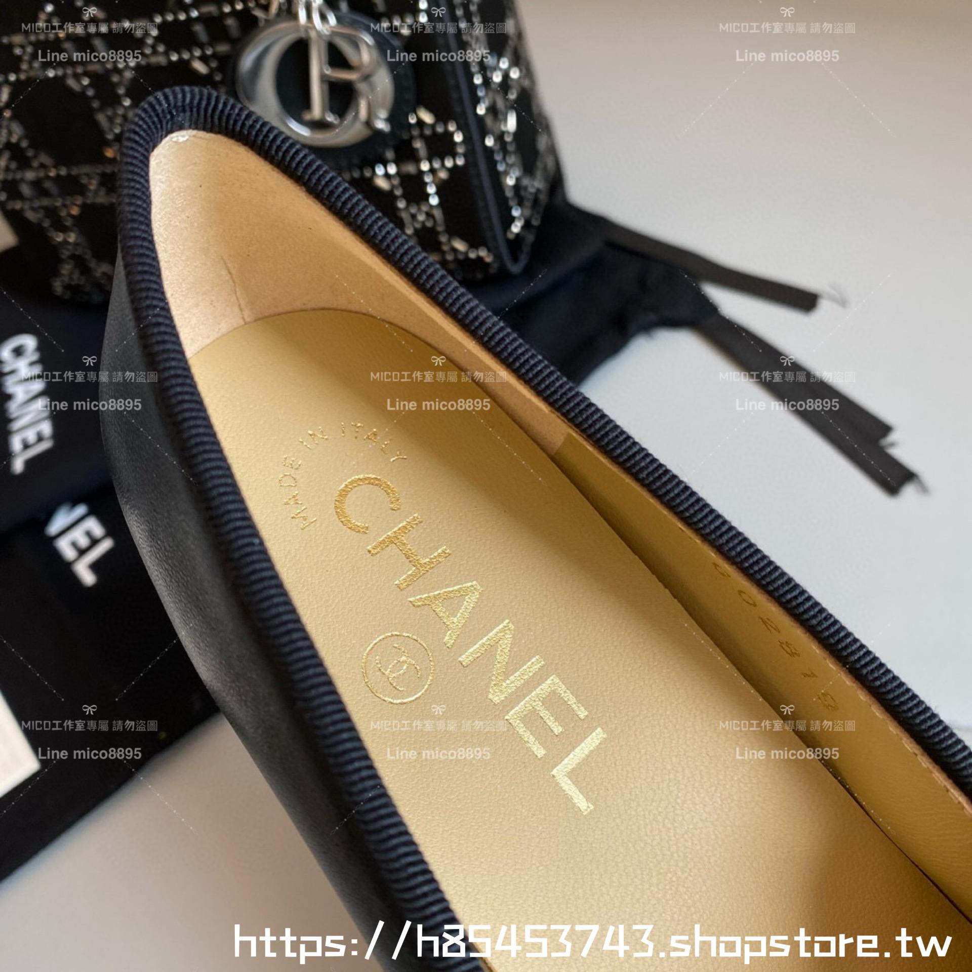 CHANEL 小香 經典款芭蕾舞鞋 全黑色羊皮 平底鞋/女鞋 Size：35-39（34.40.41.42定做不退换）