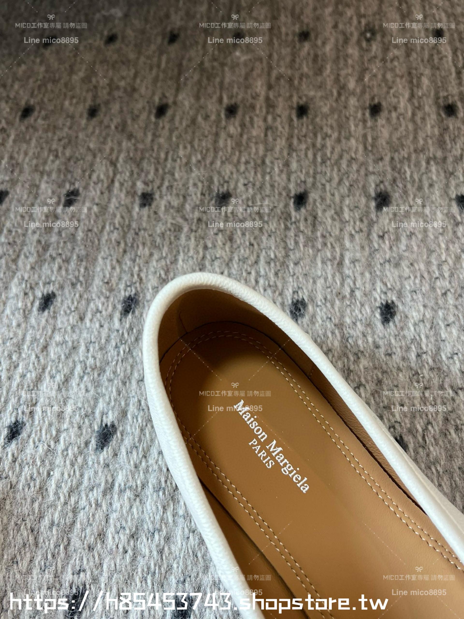 Maison Margiela·馬吉拉 MM6 白色 小羊皮/真皮 tabi褶皺芭蕾舞鞋 分趾鞋  35-41