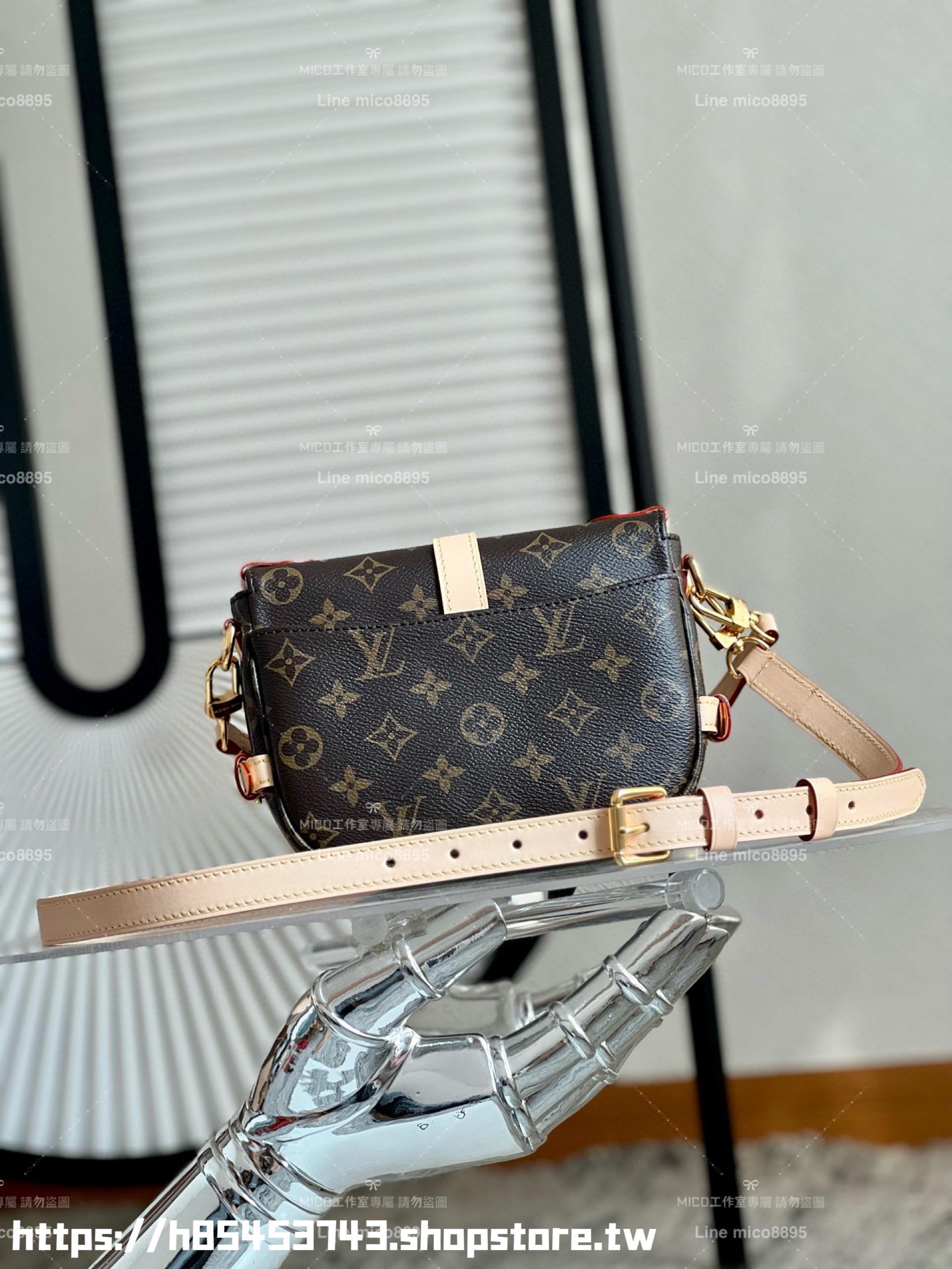 LV Saumur BB 手袋 M46740 老花馬鞍包/郵差包 20cm