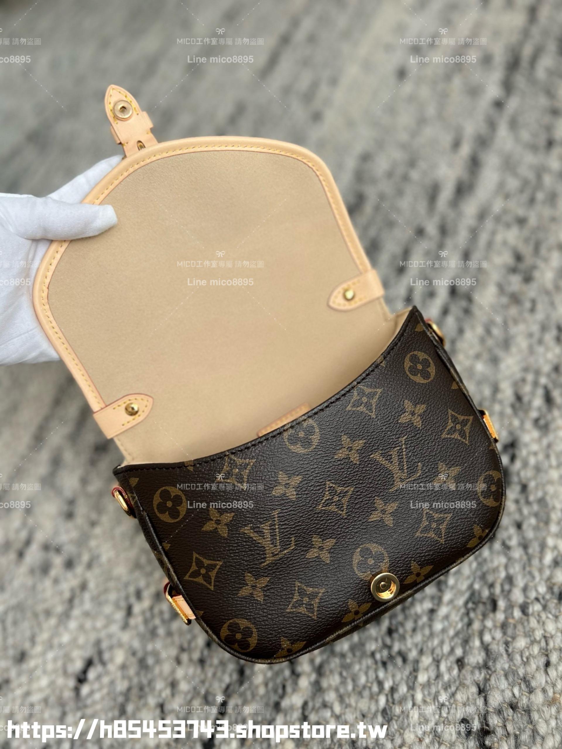 LV Saumur BB 手袋 M46740 老花馬鞍包/郵差包 20cm