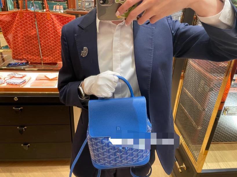 Goyard mini 明藍色 Alpin小書包 後背包 18.5cm