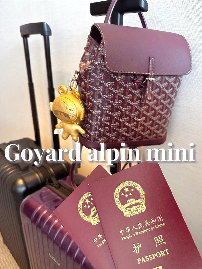 Goyard mini 酒紅色 Alpin小書包 後背包 18.5cm