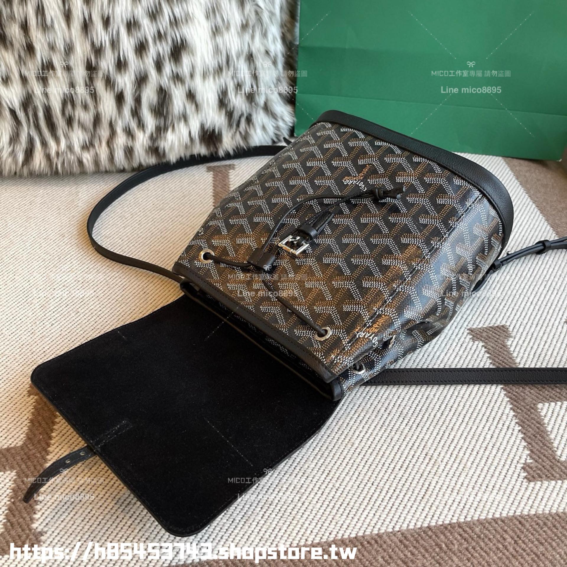 Goyard mini 黑色 Alpin小書包 後背包 18.5cm