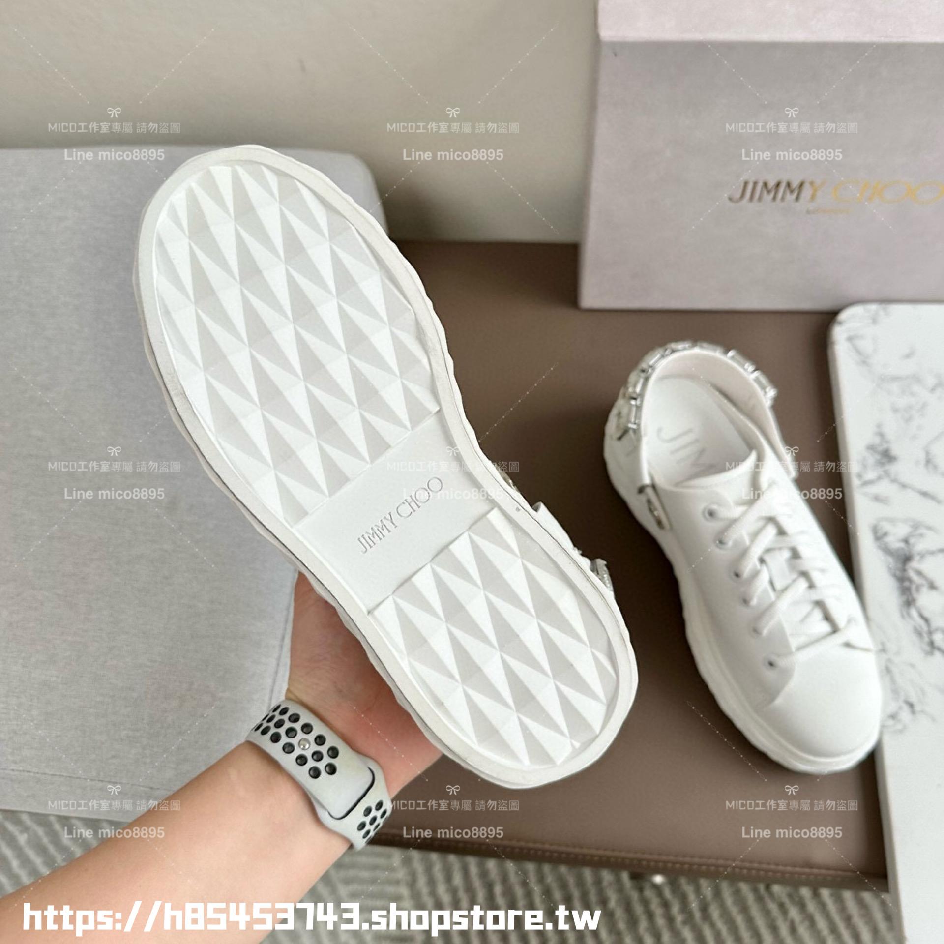 Jimmy Choo 最新白色 DIAMOND SLING系列運動便鞋 涼鞋 35-40