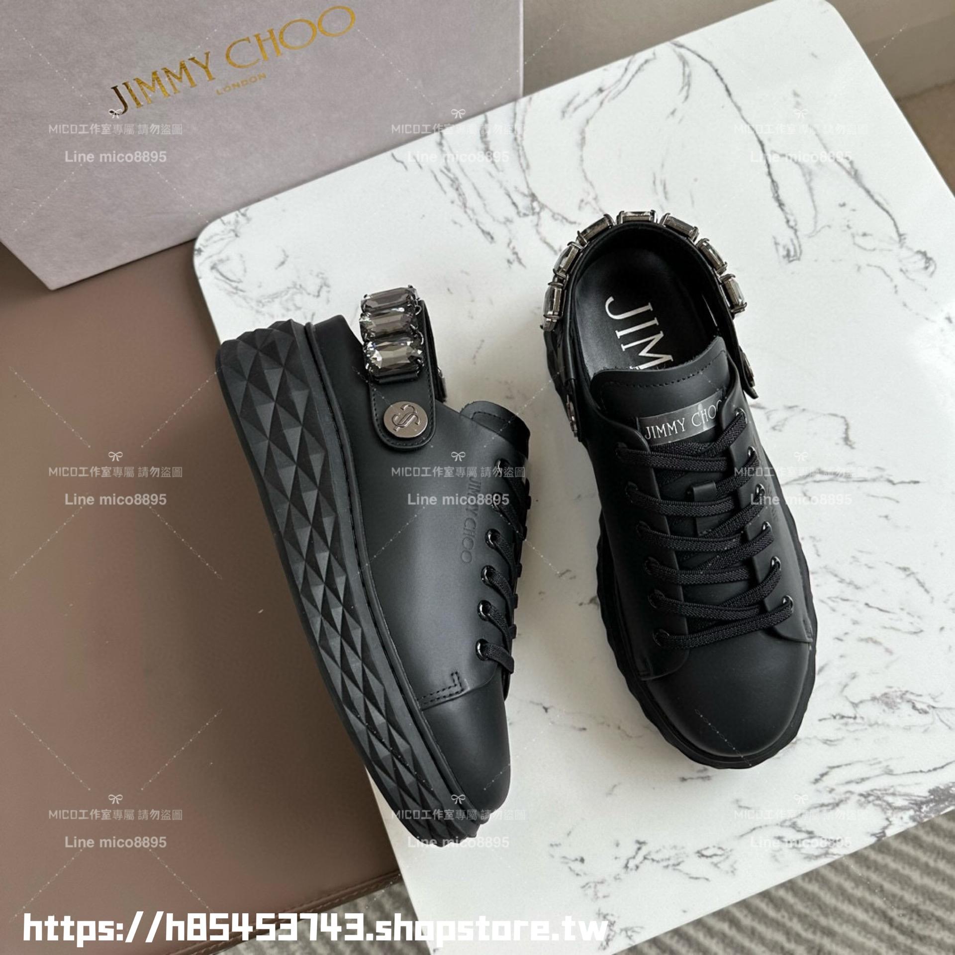 Jimmy Choo 最新黑色 DIAMOND SLING系列運動便鞋 涼鞋 35-40