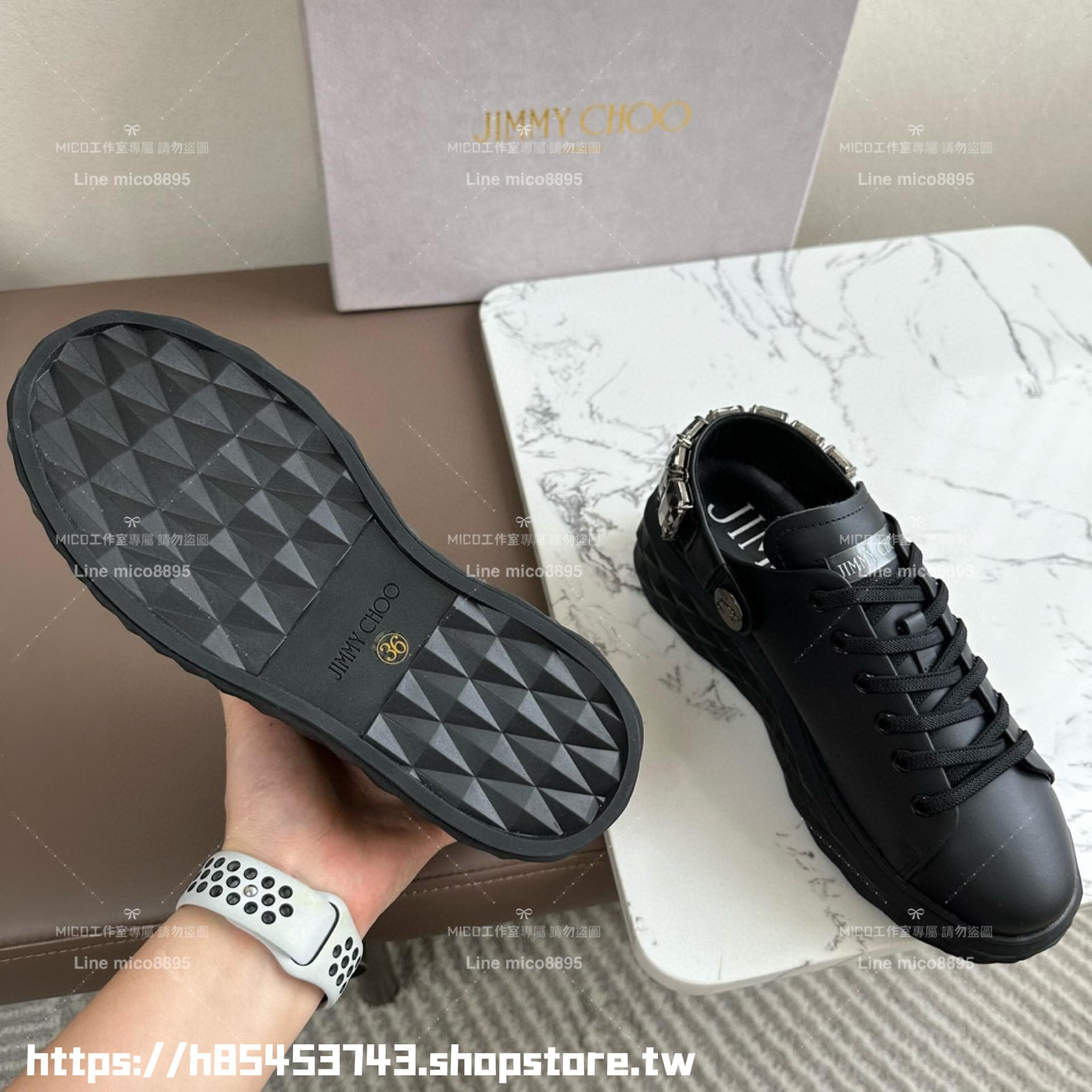 Jimmy Choo 最新黑色 DIAMOND SLING系列運動便鞋 涼鞋 35-40