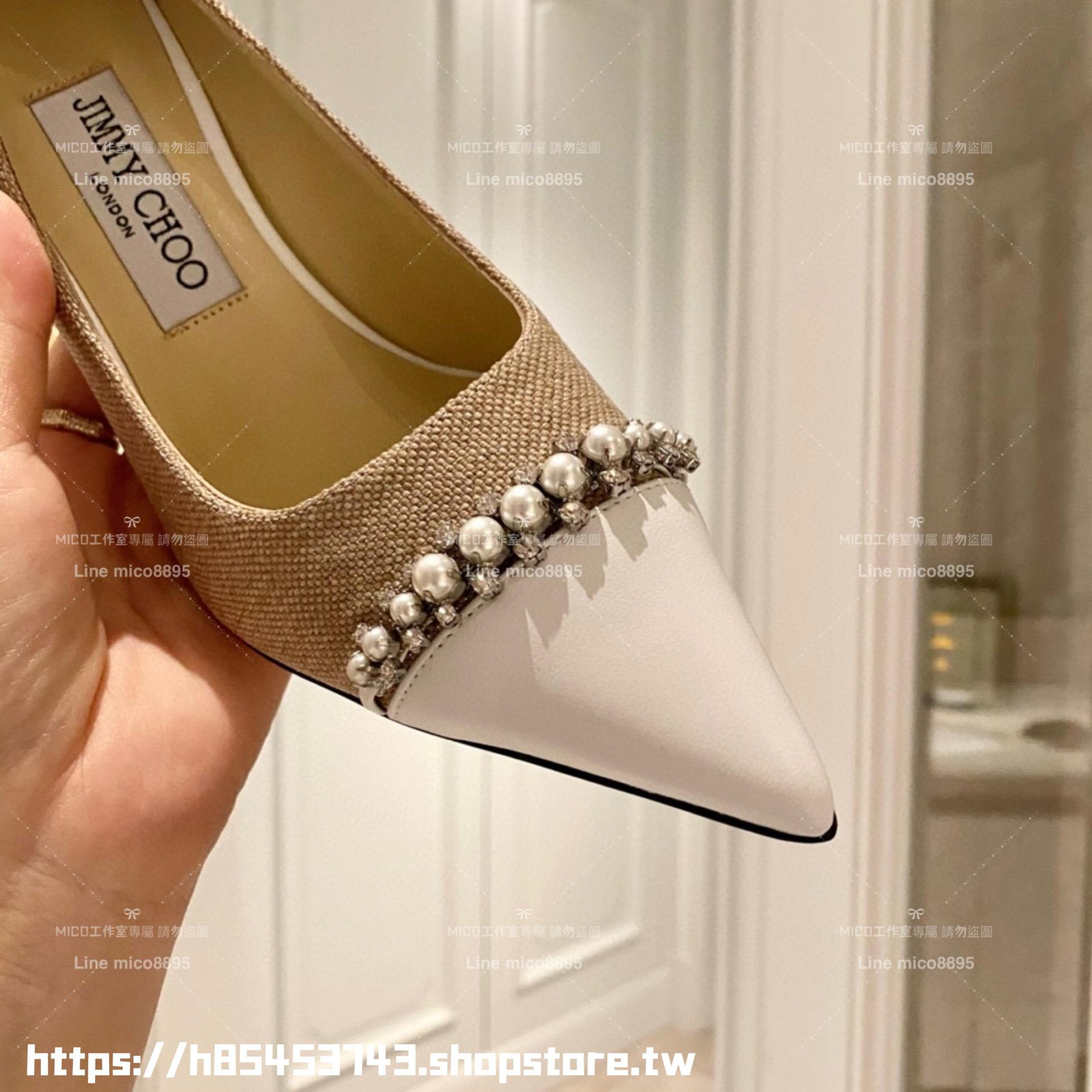 Jimmy Choo 珍珠水鑽新品 Saresa 系列  氣質秋冬ol珍珠高跟鞋 35-39