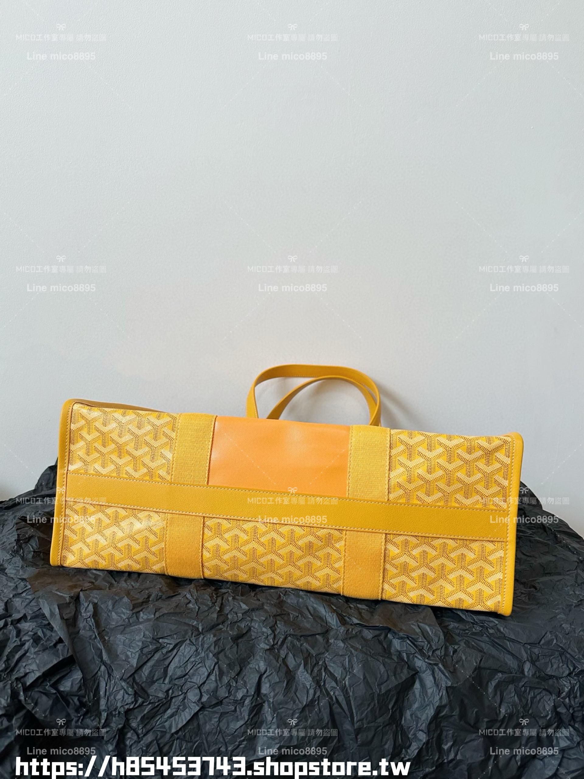 Goyard 戈雅 黃色 villette tote彩繪法鬥 托特包 45×32×15cm（無盒裝 有防塵袋提袋）