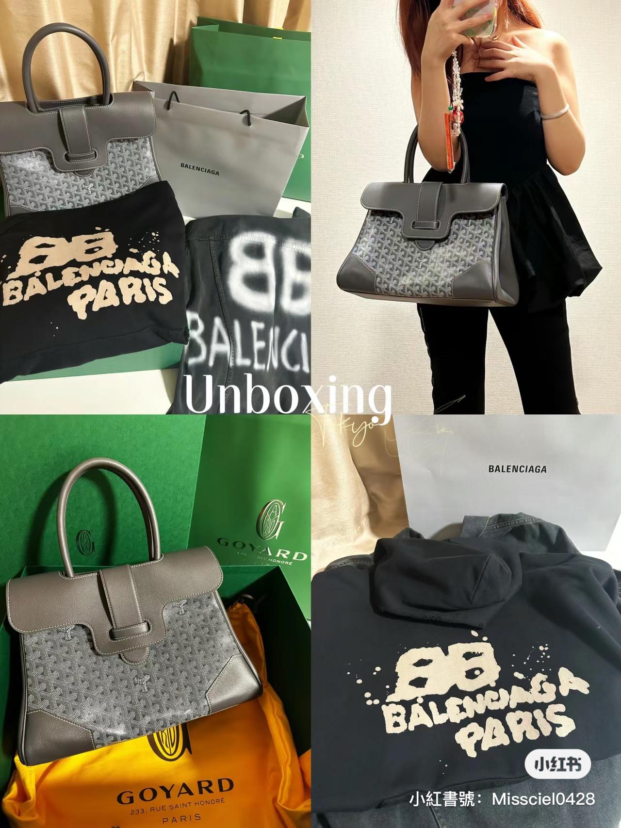 Goyard 戈雅 saigon VIC tote 灰色 西貢包/托特包 可放筆電 34×25×16cm (手柄高40cm)