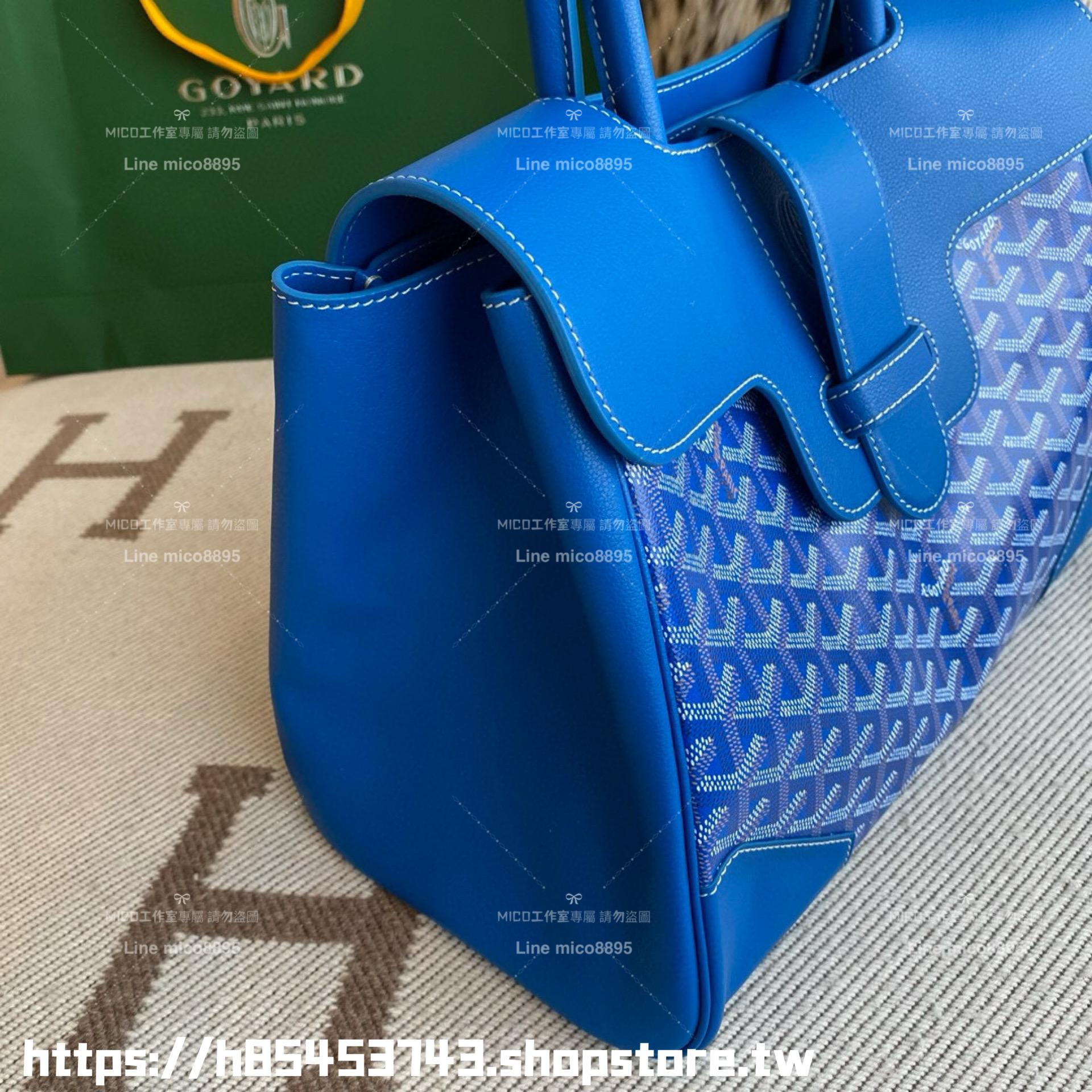 Goyard 戈雅 saigon VIC tote 寶藍色 西貢包/托特包 可放筆電 34×25×16cm (手柄高40cm)