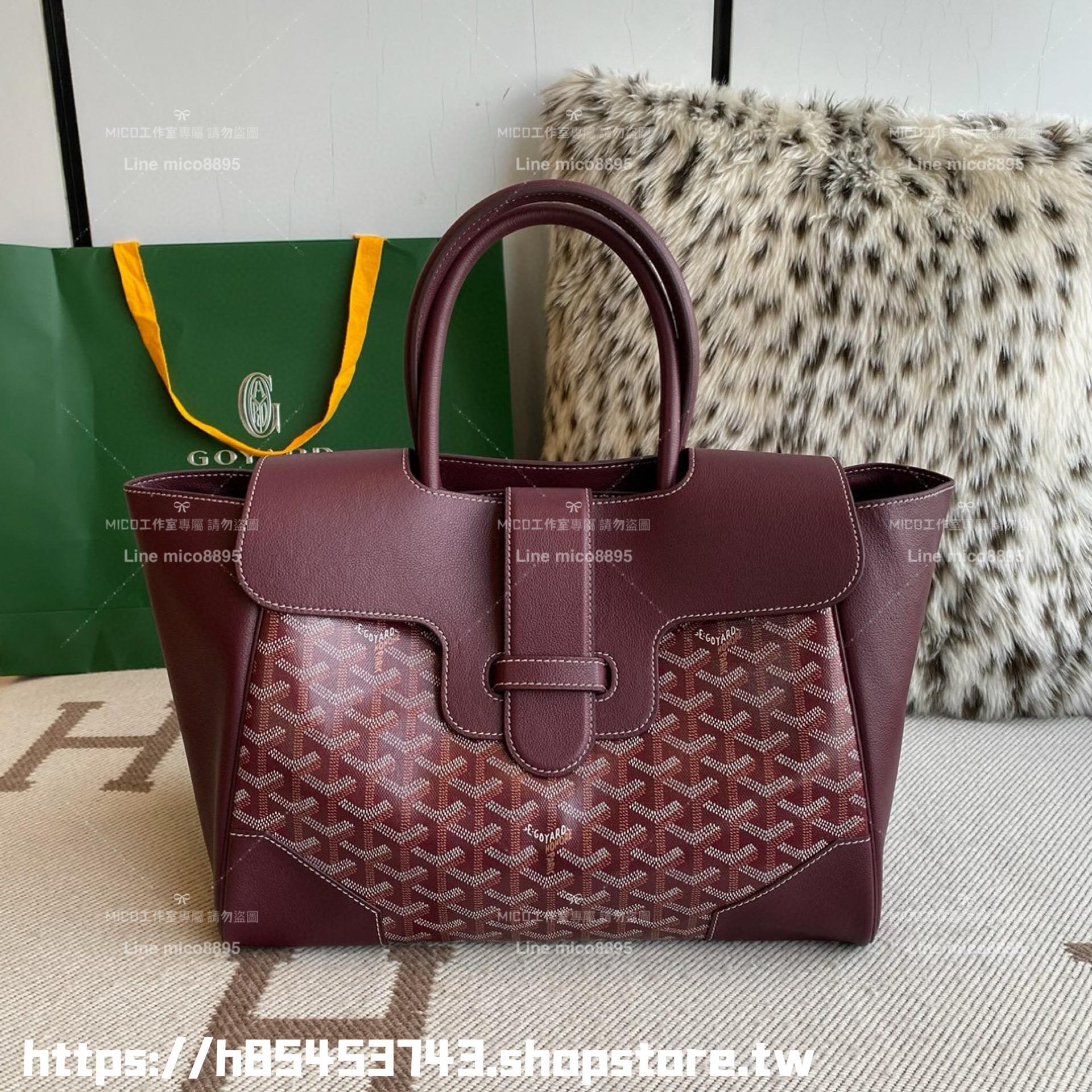 Goyard 戈雅 saigon VIC tote 棗紅色 西貢包/托特包 可放筆電 34×25×16cm (手柄高40cm)