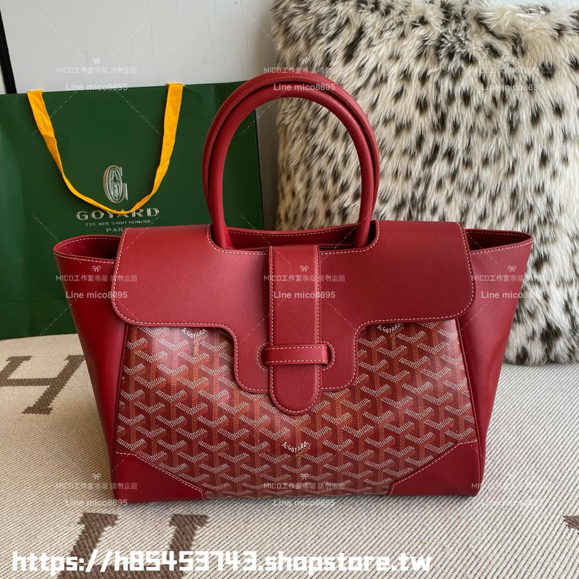 Goyard 戈雅 saigon VIC tote 國旗紅 西貢包/托特包 可放筆電 34×25×16cm (手柄高40cm)