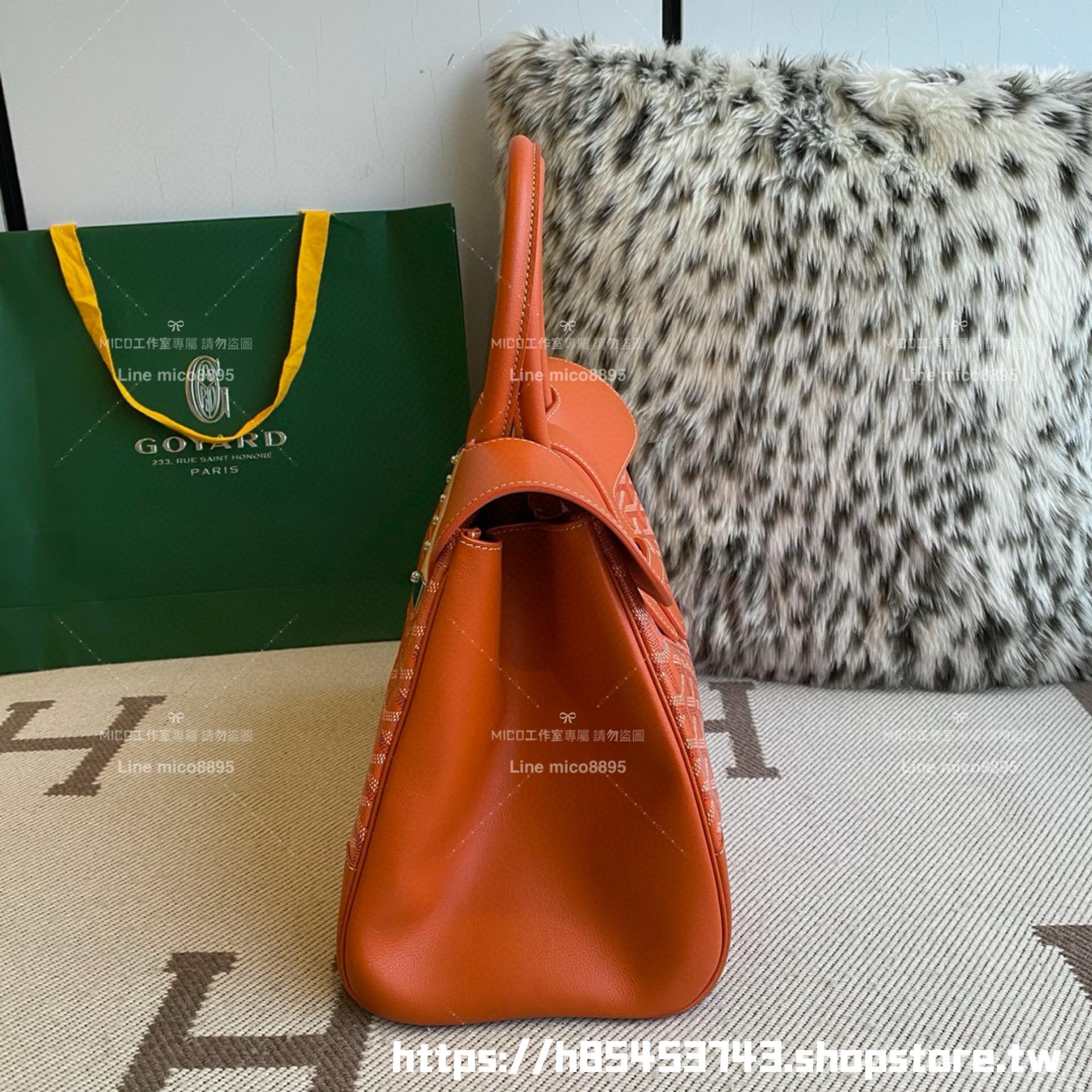 Goyard 戈雅 saigon VIC tote 橙色 西貢包/托特包 可放筆電 34×25×16cm (手柄高40cm)