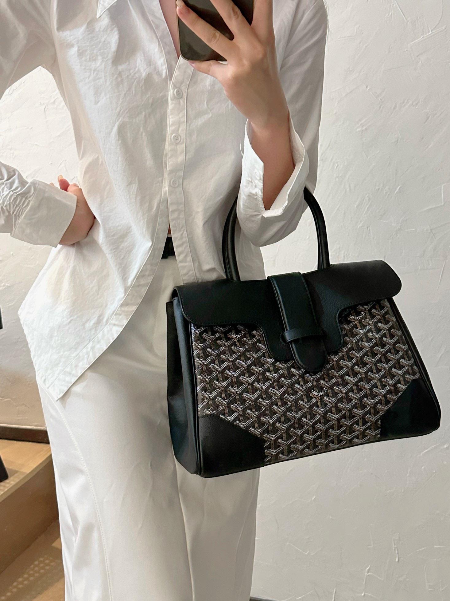 Goyard 戈雅 saigon VIC tote 黑色 西貢包/托特包 可放筆電 34×25×16cm (手柄高40cm)