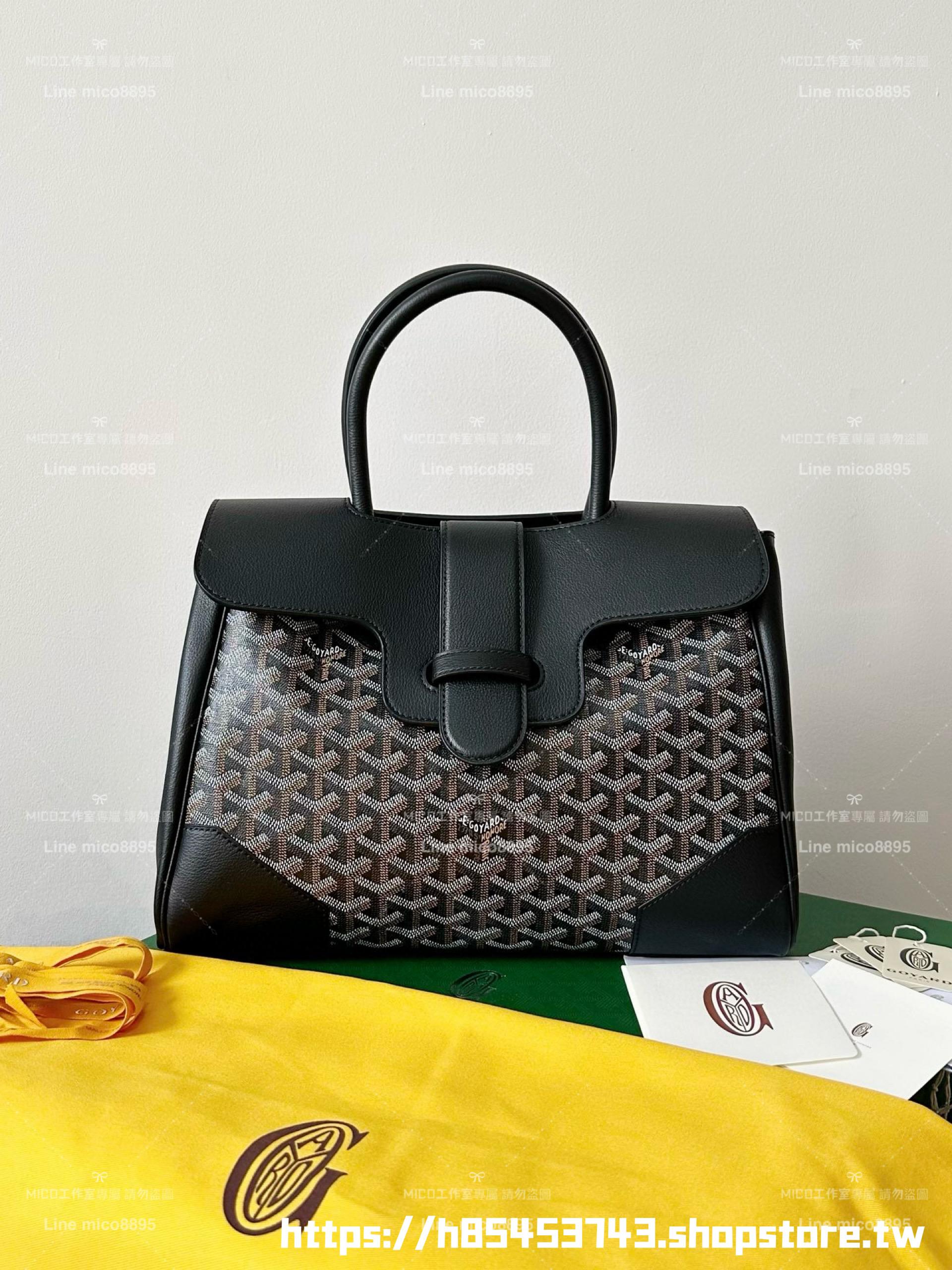 Goyard 戈雅 saigon VIC tote 黑色 西貢包/托特包 可放筆電 34×25×16cm (手柄高40cm)