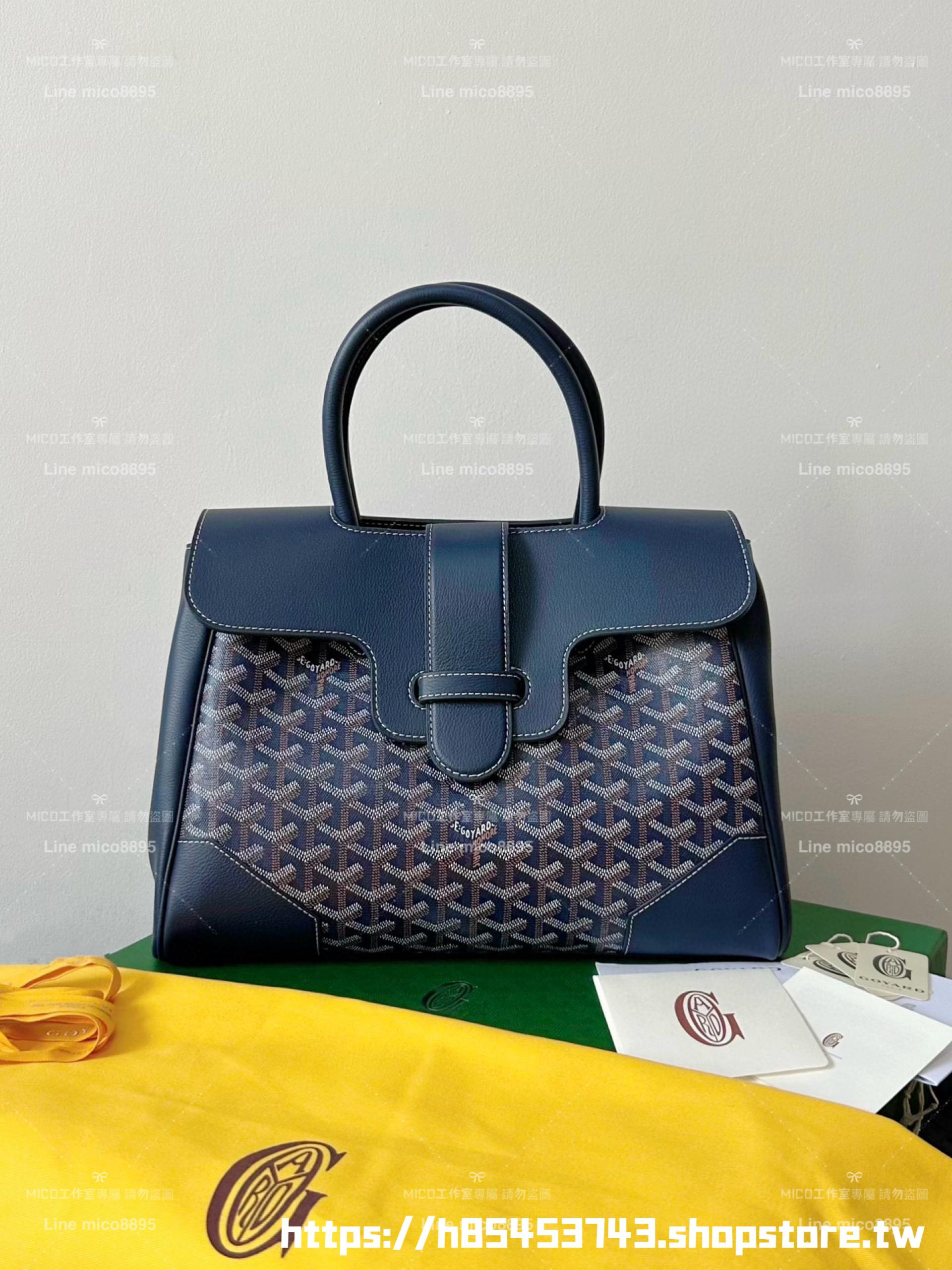 Goyard 戈雅 saigon VIC tote 海軍藍 西貢包/托特包 可放筆電 34×25×16cm (手柄高40cm)