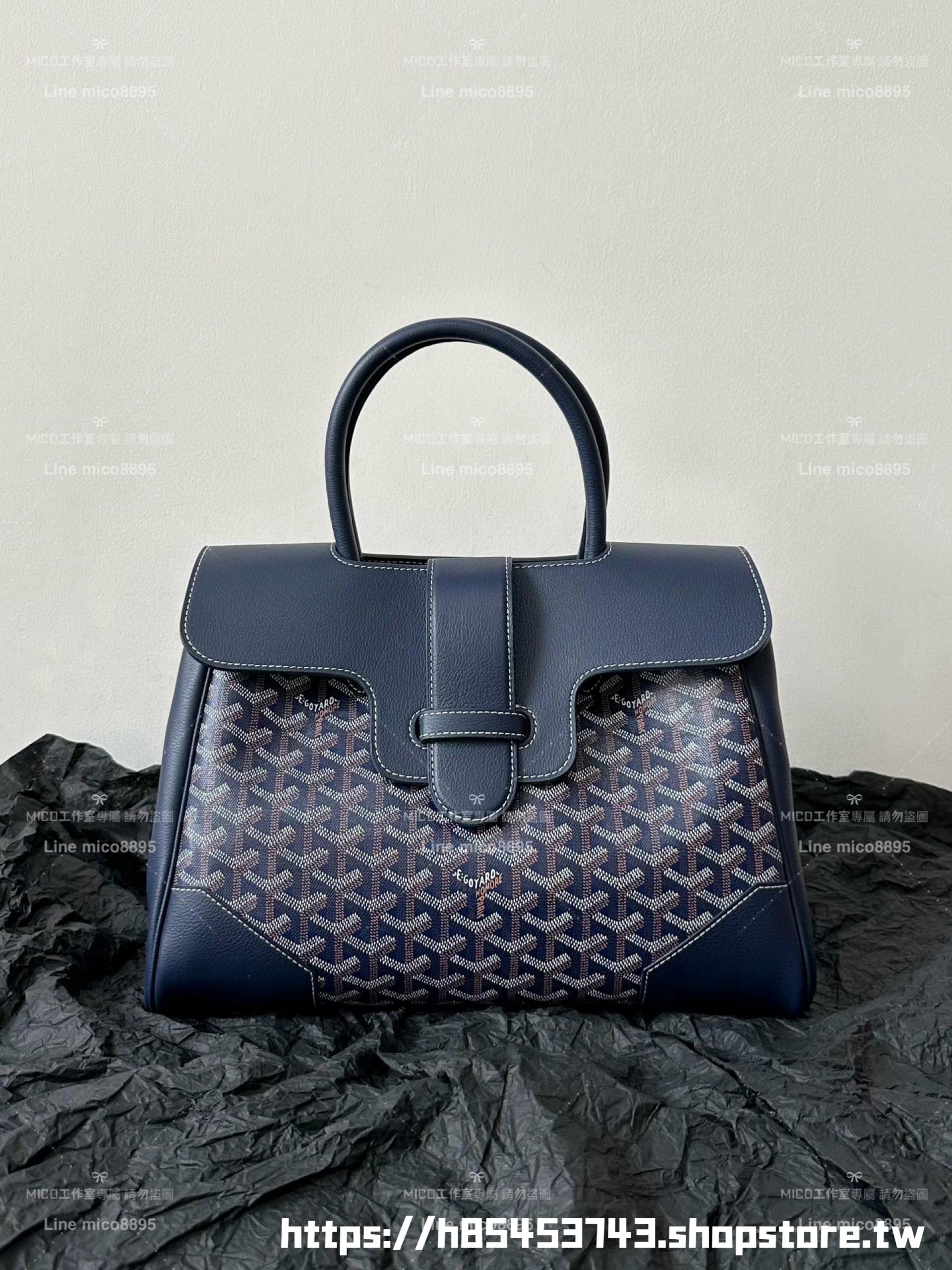 Goyard 戈雅 saigon VIC tote 海軍藍 西貢包/托特包 可放筆電 34×25×16cm (手柄高40cm)