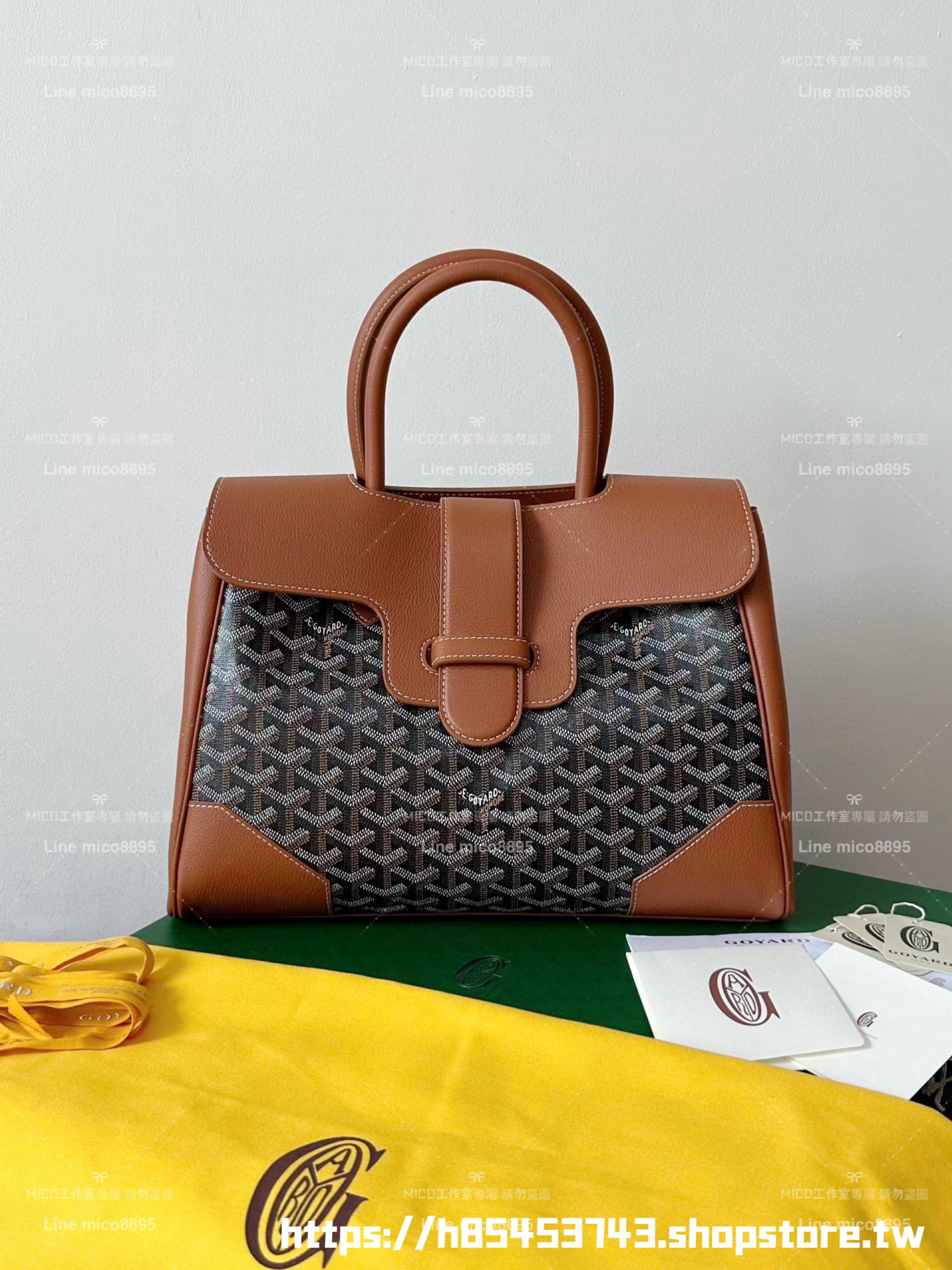 Goyard 戈雅 saigon VIC tote 焦糖色 西貢包/托特包 可放筆電 34×25×16cm (手柄高40cm)