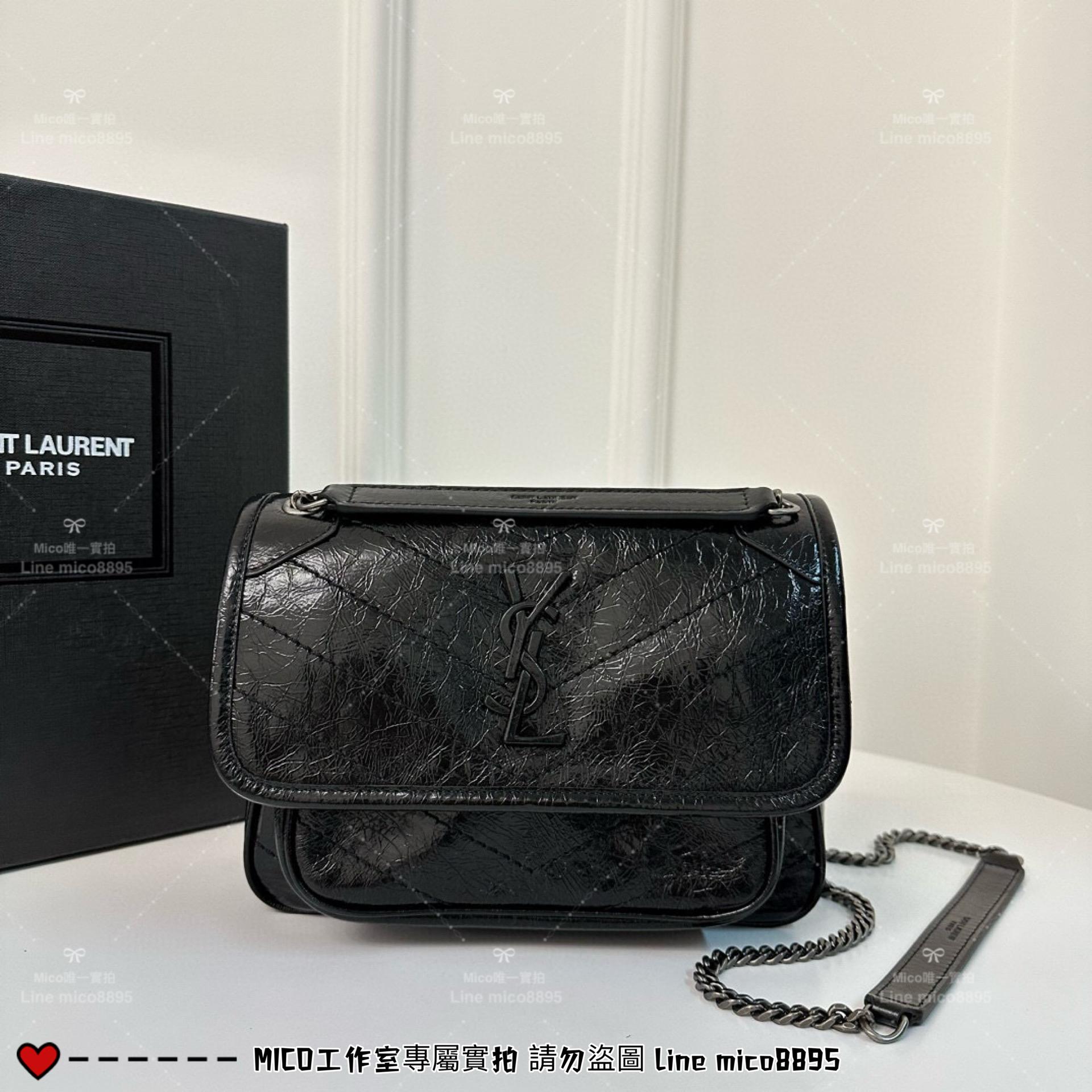 YSL 聖羅蘭 SLP 經典Niki baby 22cm 古銀鏈