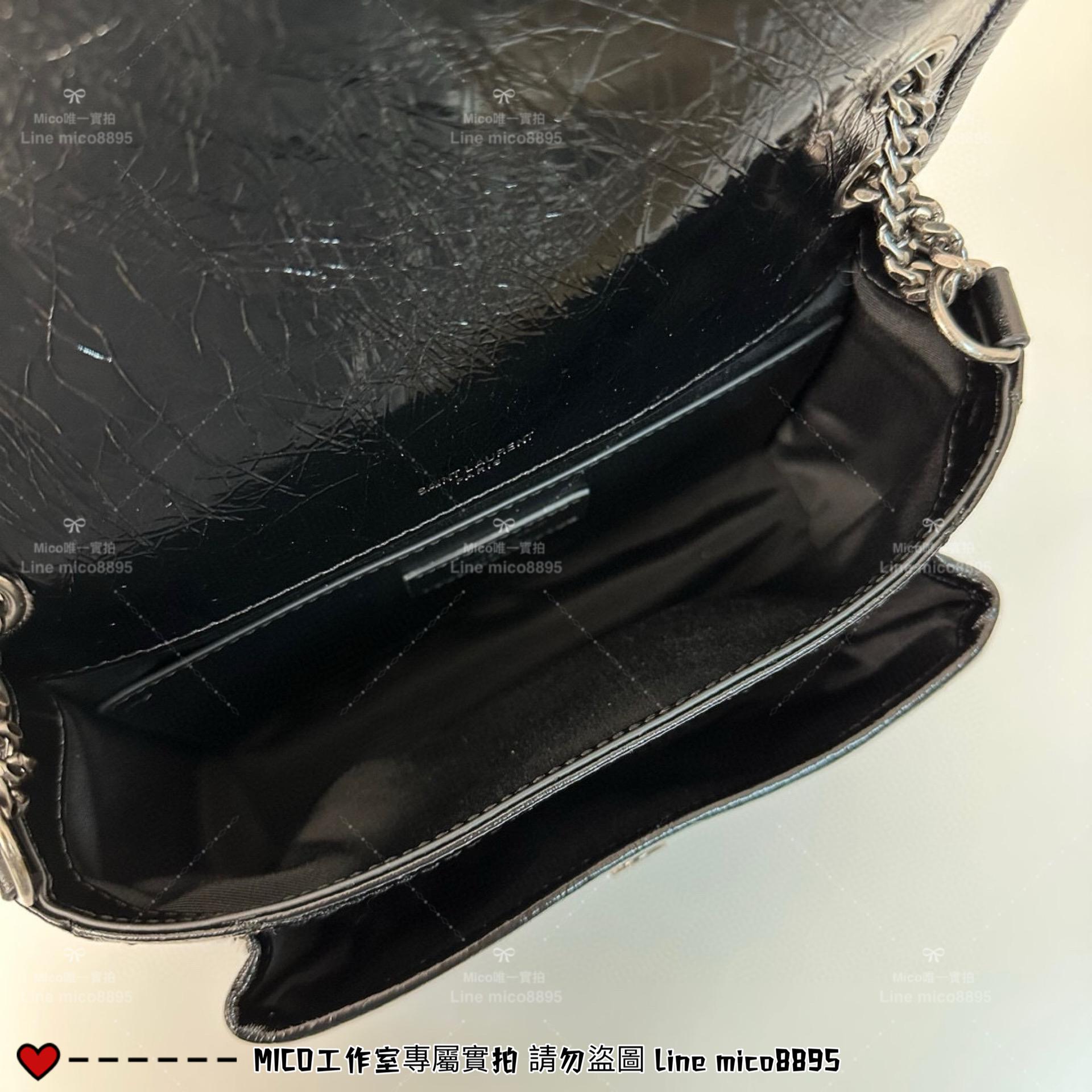 YSL 聖羅蘭 SLP 經典Niki baby 22cm 古銀鏈